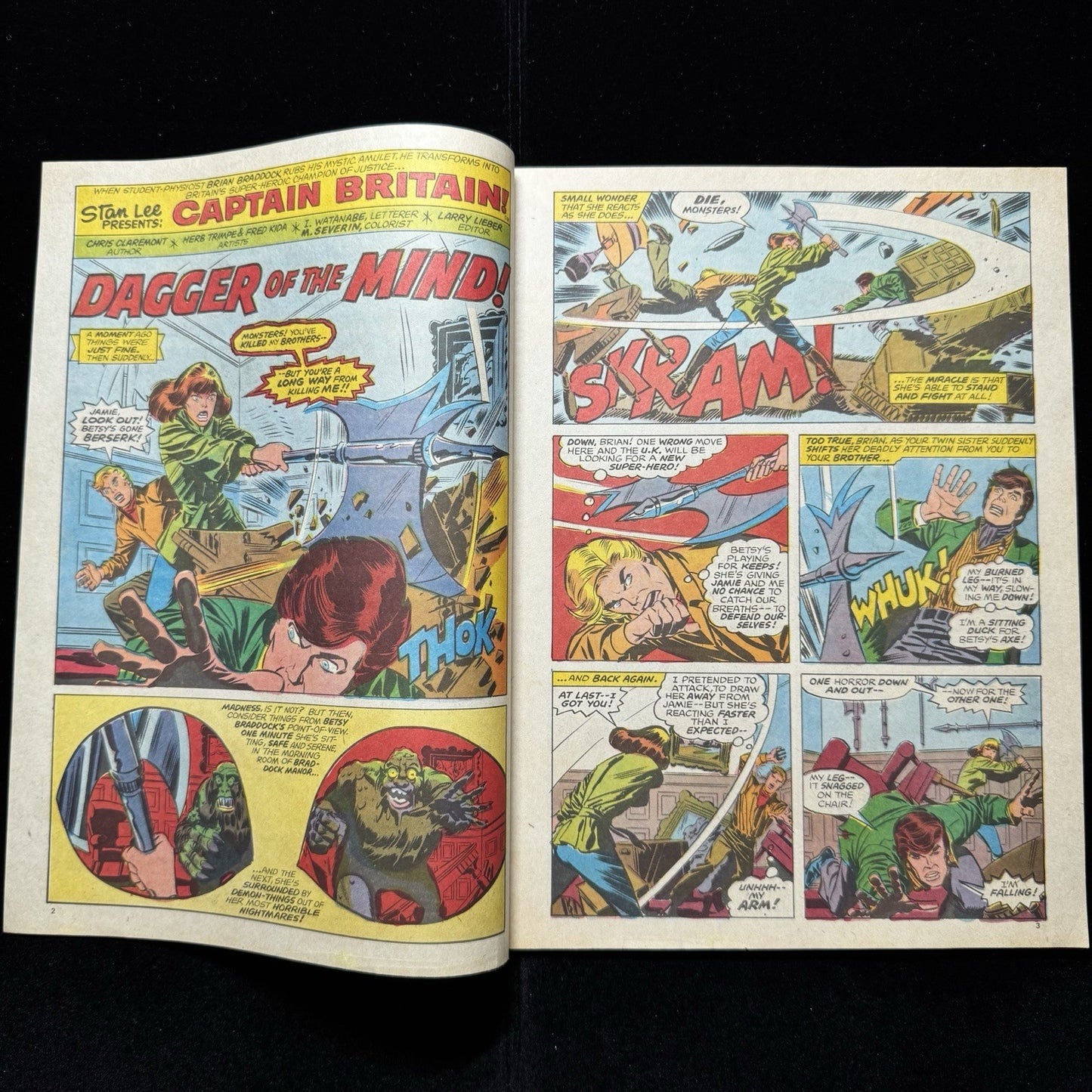 Captain Britain 10 - 1st Cover App Of Betsy Braddock - Bronze Age Marvel 1976