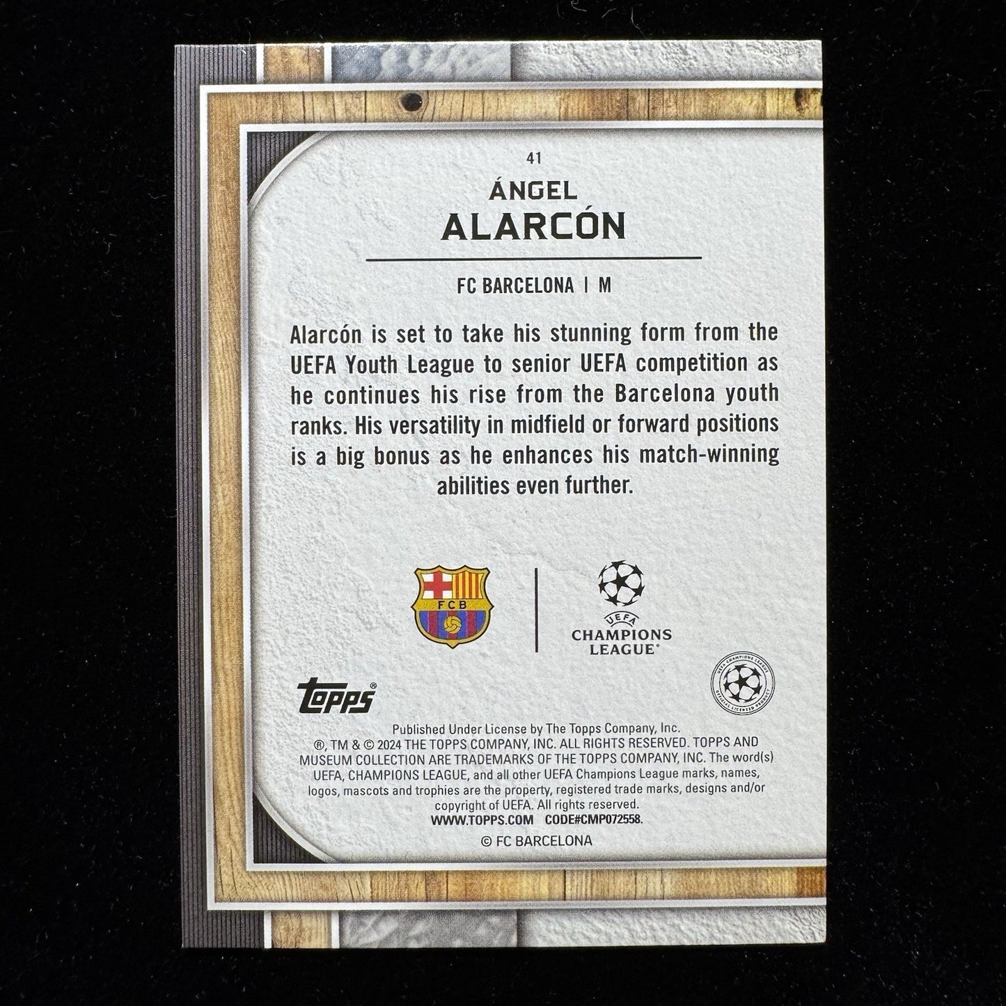 Ángel Alarcón Rookie Auto & Numbered RC Lot Barcelona Topps Museum Merlin