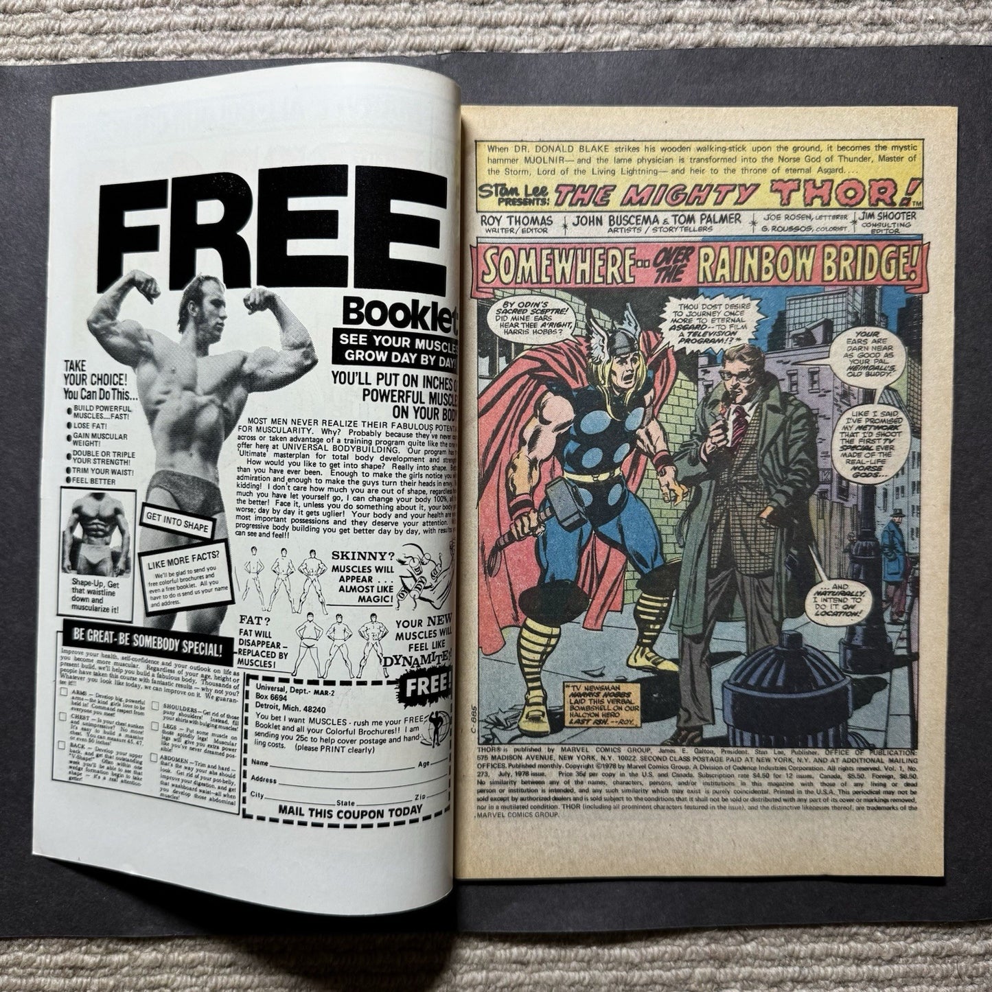 Thor 273 - 1st Appearance Of Roger Norvell- Bronze Age Marvel Comics 1978