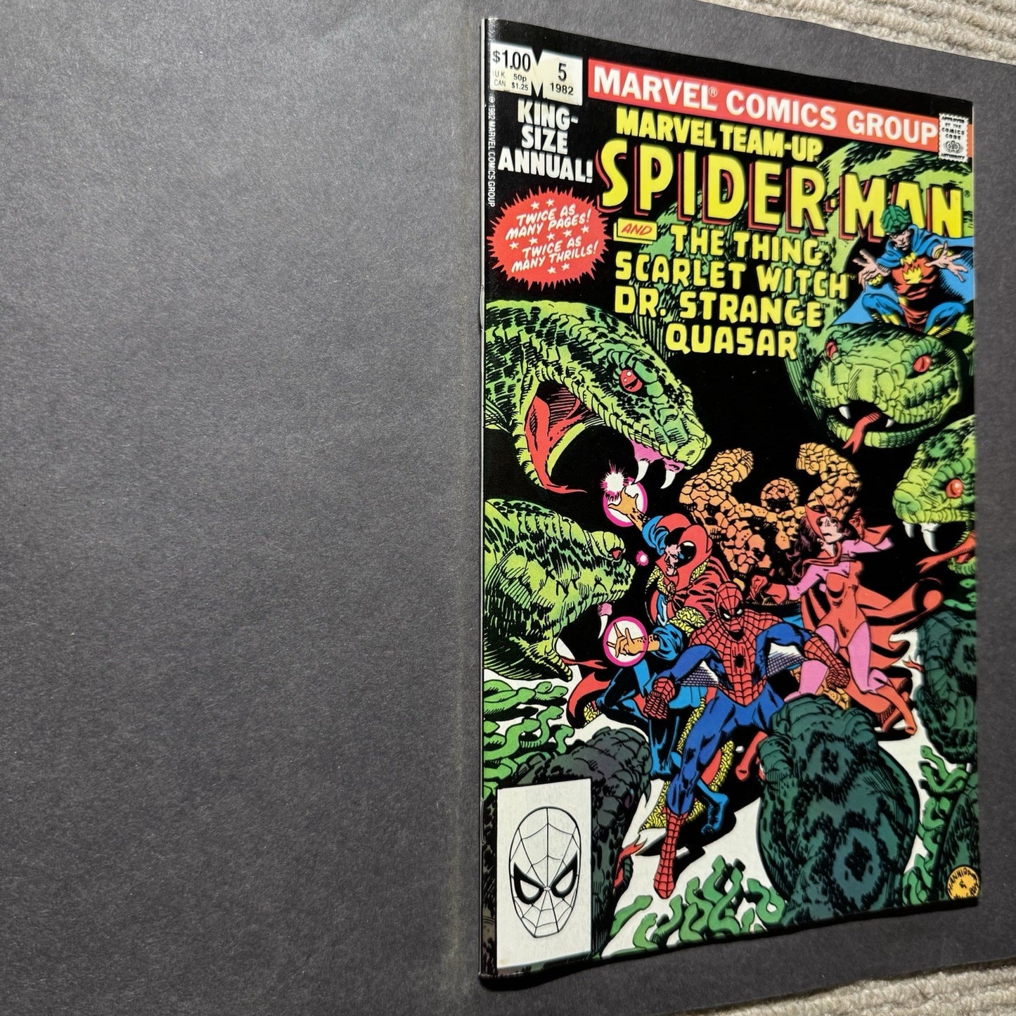 Marvel Team Up Annual 5 - 1st App Atra + Phraug - Bronze Age Marvel Comics 1982