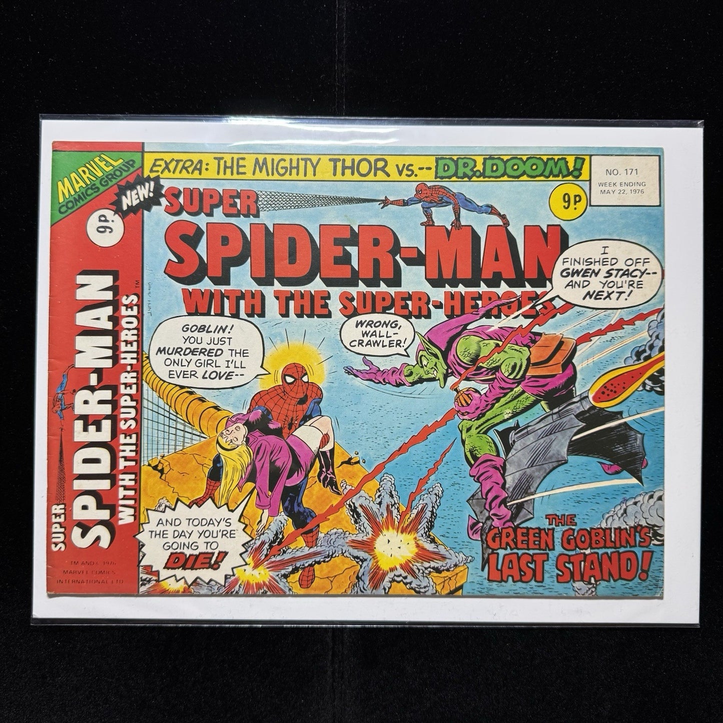 Super Spider-Man With The Super-Heroes 171 - Bronze Age Marvel Uk Comics 1976