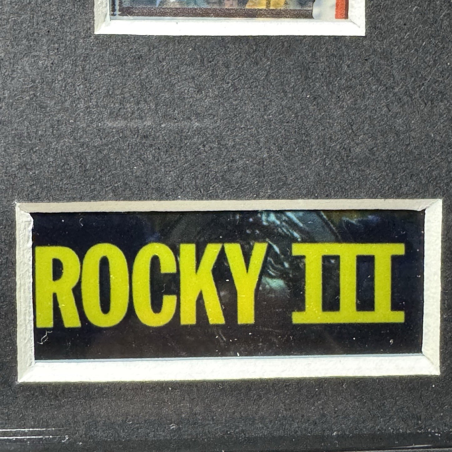 Rocky III Genuine Film Cell Framed - Sylvester Stallone Glass Fronted - Rocky 3
