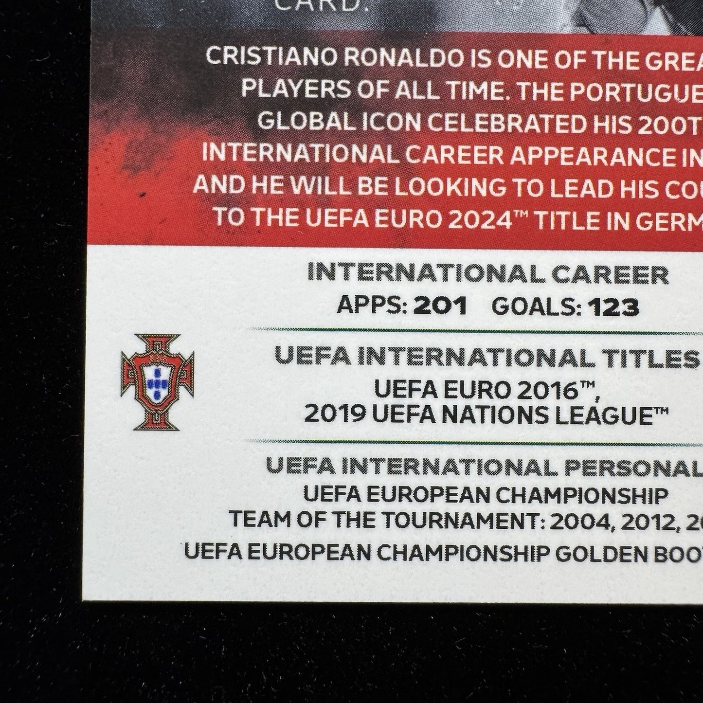 Cristiano Ronaldo Career Celebration Ultra Rare Topps Match Attax Euro 2024