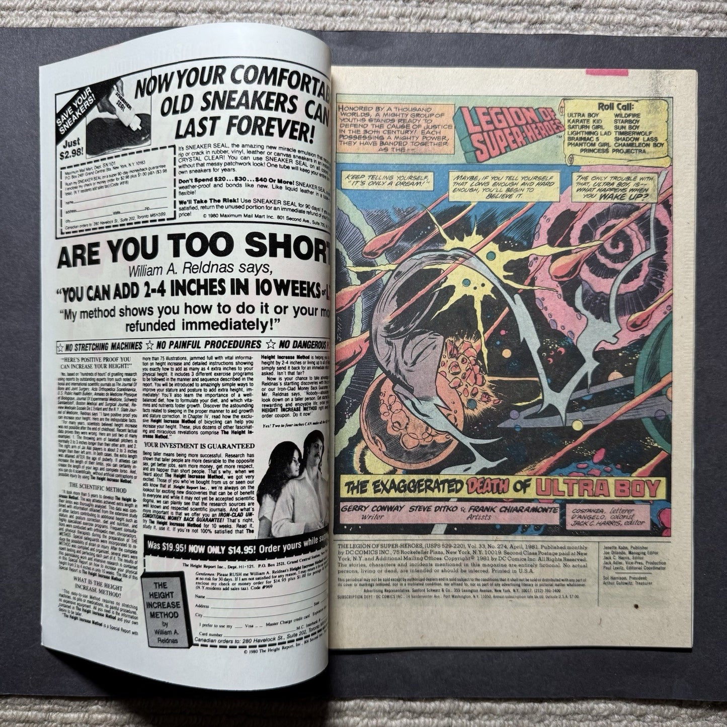 Legion Of Super-Heroes 274 - Bronze Age Dc Comics 1981