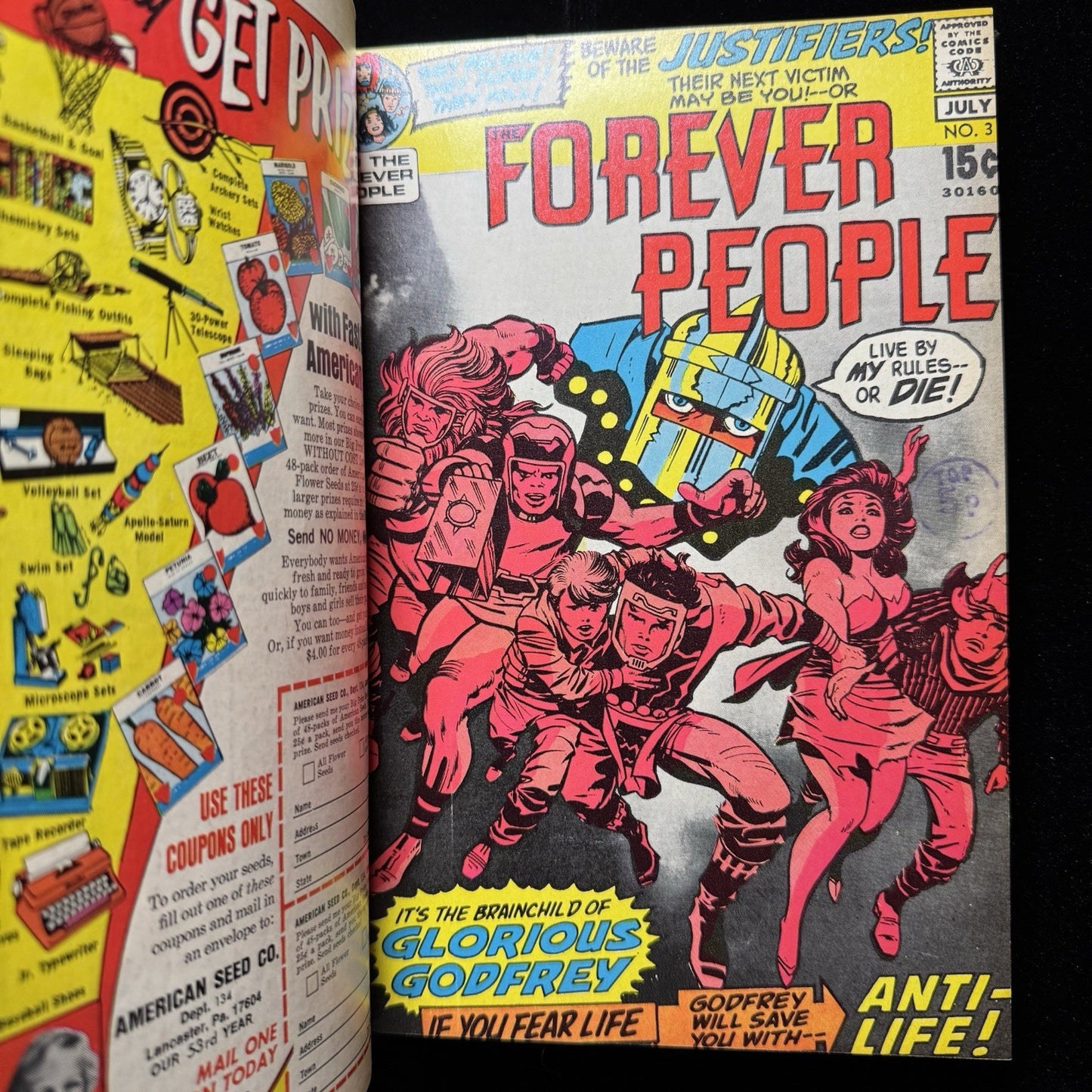 Forever People 1-11 - Bound Volume - 1st App Darkseid - Bronze Age Dc 1971/ 1972