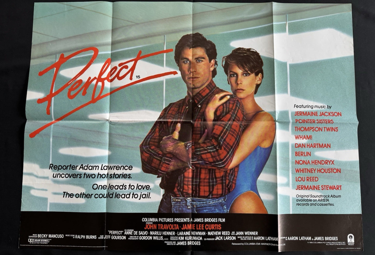 Perfect 1985 - Original UK Quad Cinema Poster - John Travolta - Folded