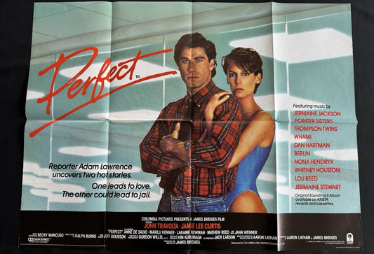 Perfect 1985 - Original UK Quad Cinema Poster - John Travolta - Folded