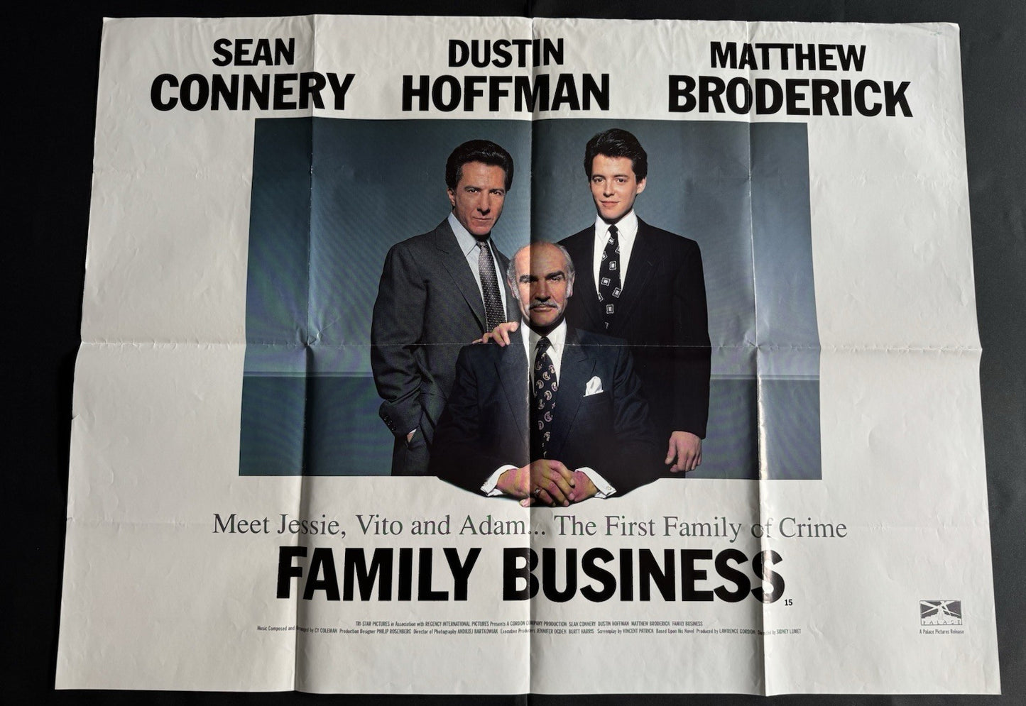 Family Business 1989 - Original UK Quad Movie Poster - Dustin Hoffman - Folded