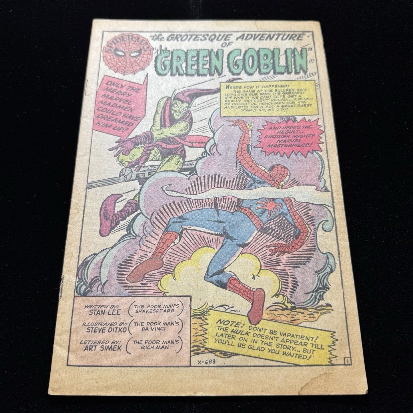 Amazing Spider-Man 14 - 1st App Of Green Goblin - Coverless - Silver Age 1964