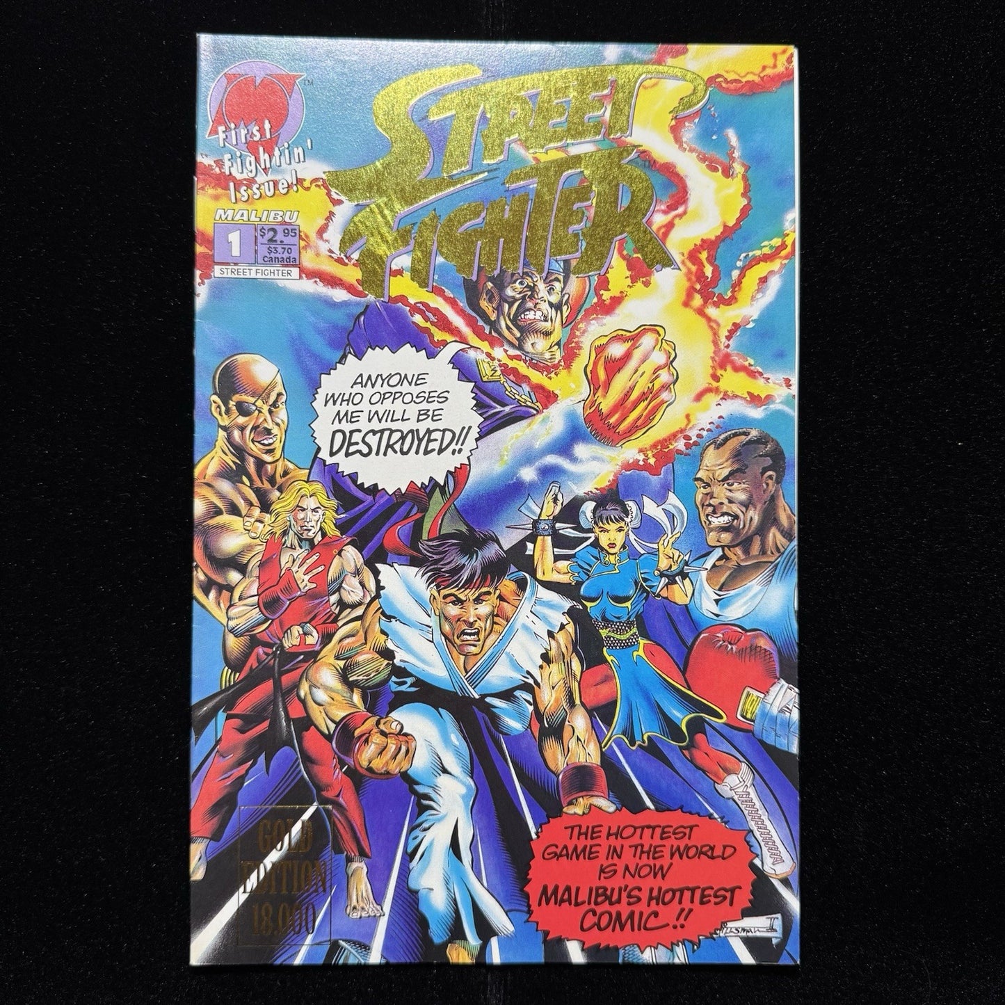 Street Fighter 1 - Ltd Gold Edition - Modern Age Malibu Comics 1993
