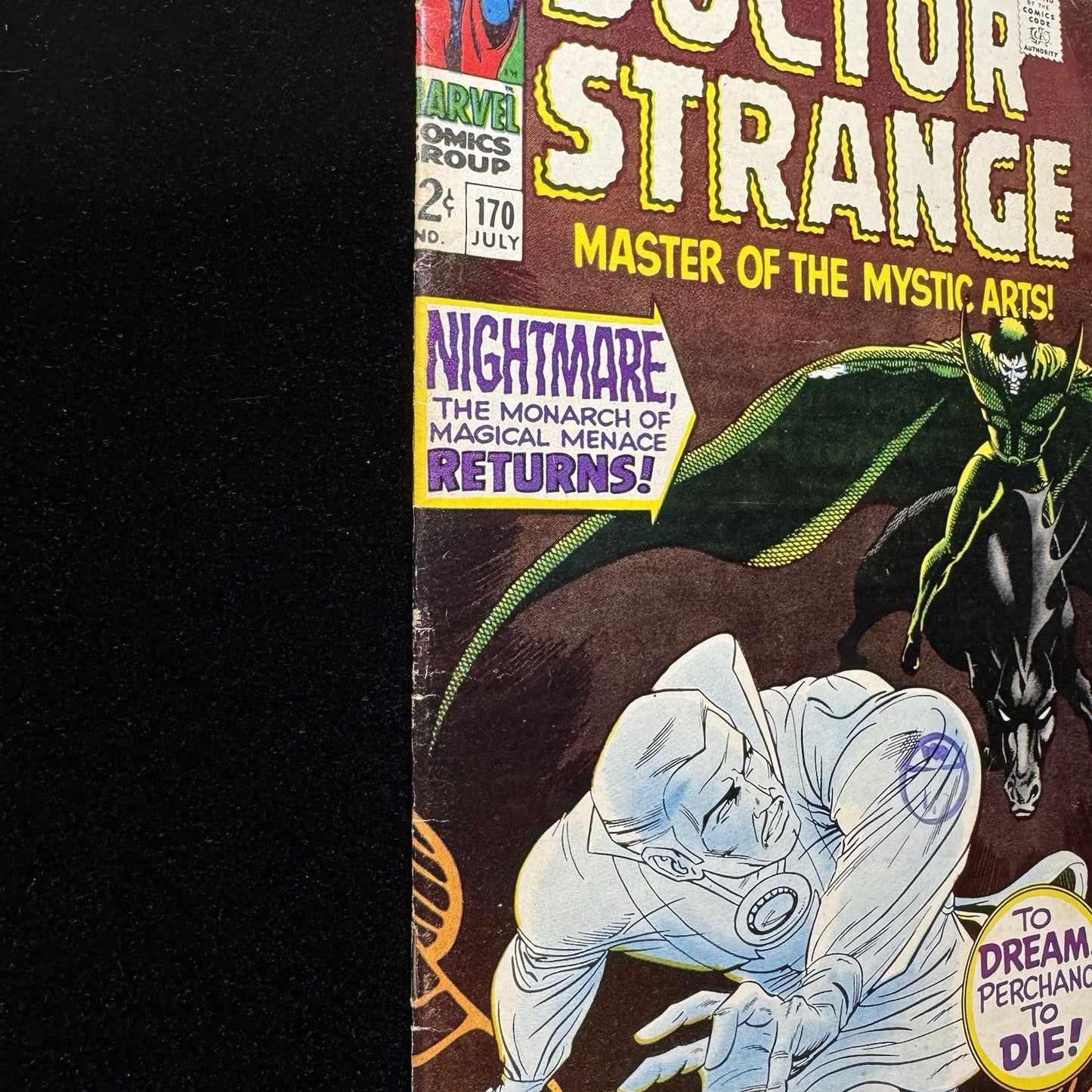 Doctor Strange 170 - 1st Cover App Of Nightmare - Silver Age Marvel Comics 1968