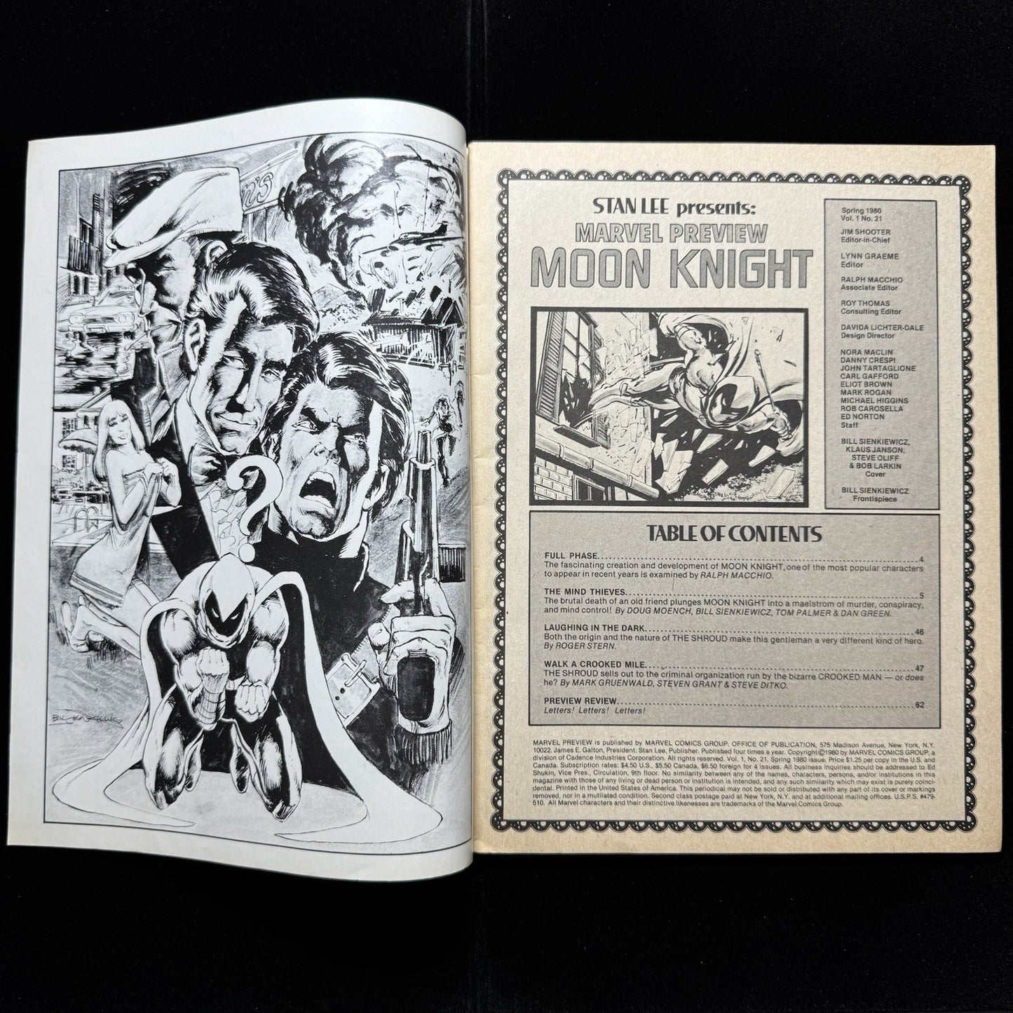 Marvel Preview 21 - Cover By Bill Sienkiewicz - Bronze Age Marvel Comics 1980