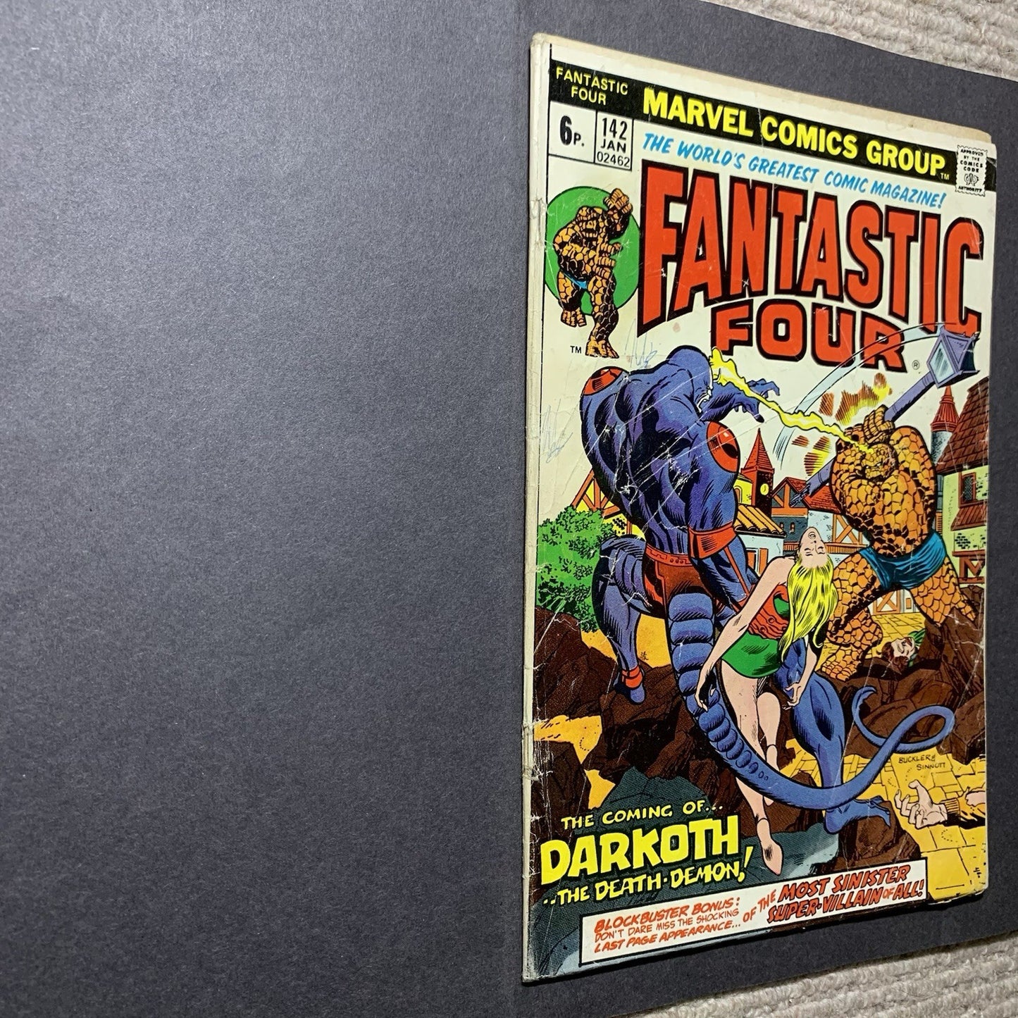 Fantastic Four 142/ Bronze Age Marvel Comics 1974/ Restored Staple