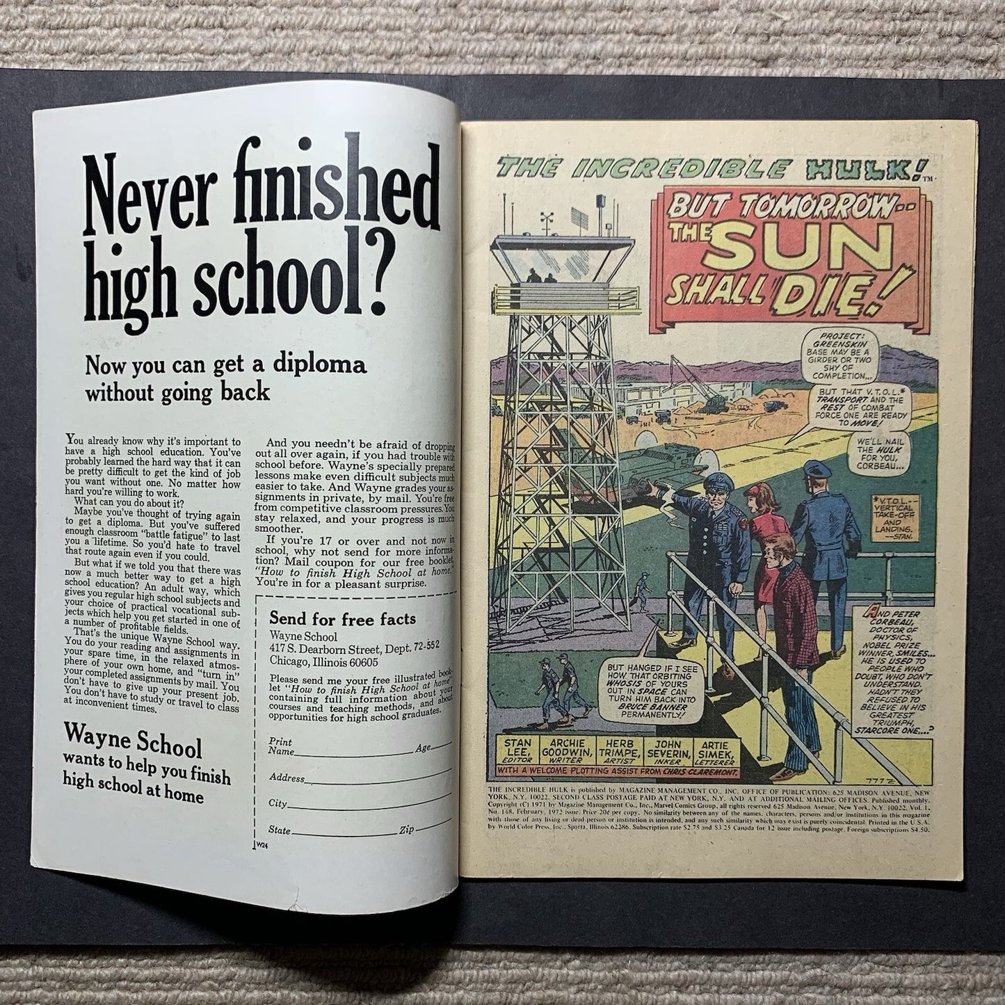 Incredible Hulk 148/ Bronze Age Marvel Comics 1972