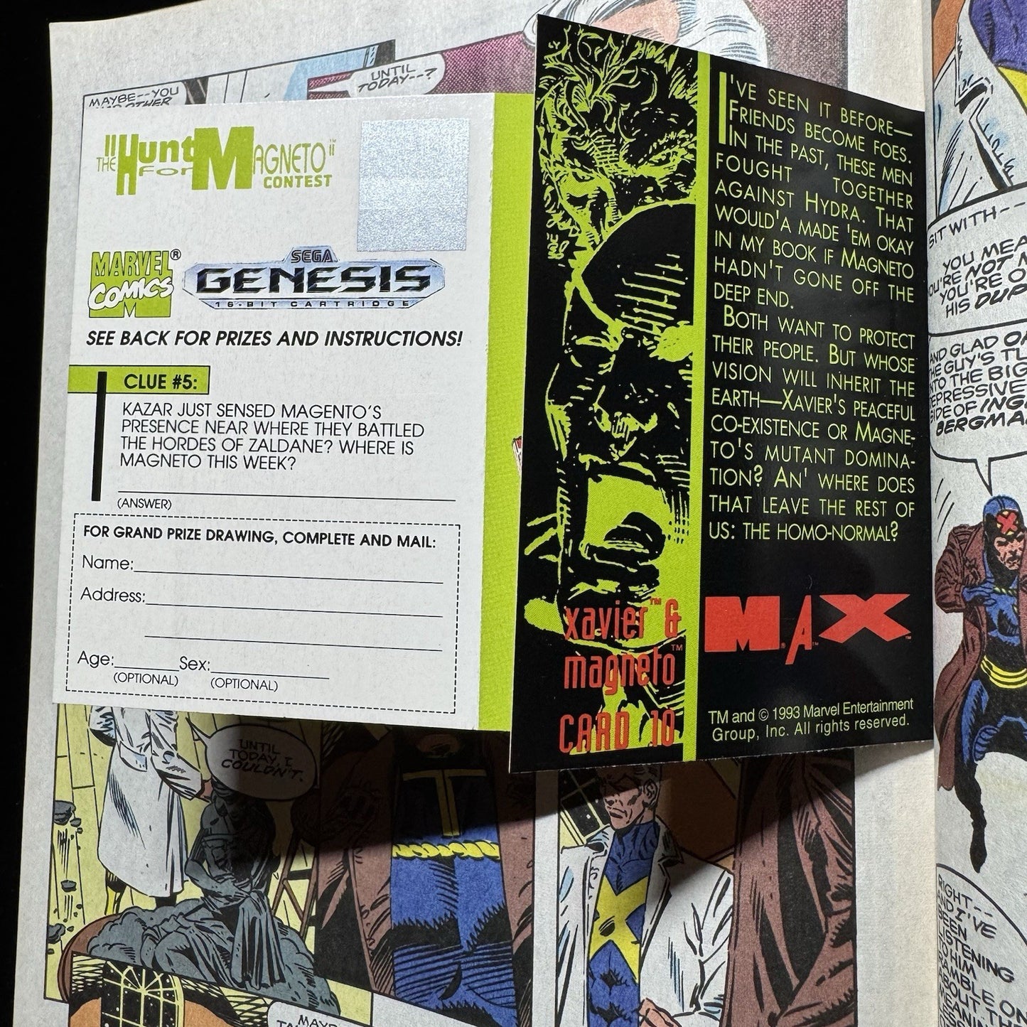 X-Factor 94 - Newsstand Edition With Insert - Modern Age Marvel Comics 1993