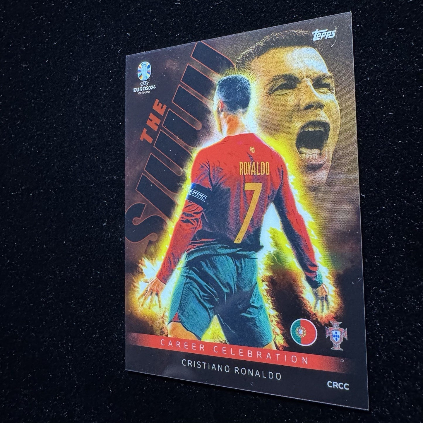 Cristiano Ronaldo Career Celebration Ultra Rare Topps Match Attax Euro 2024