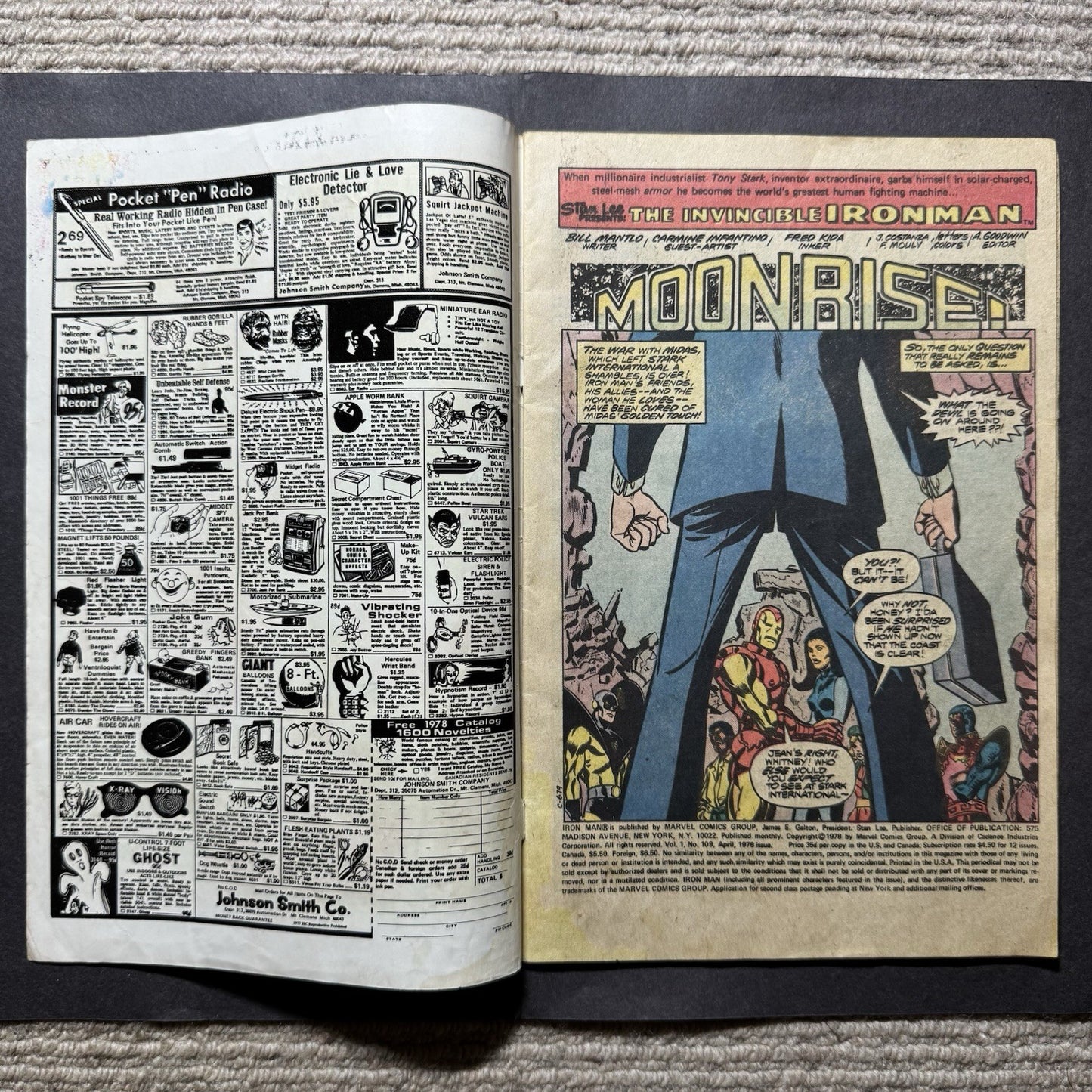 Iron Man 109 - 1st App Vanguard - 1st App 5th Crimson Dynamo - Bronze Age 1978