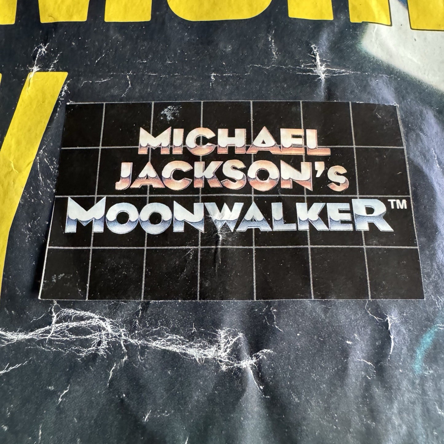 Michael Jackson Original Vintage Poster - Folded - Late 80s + Moonwalker Sticker