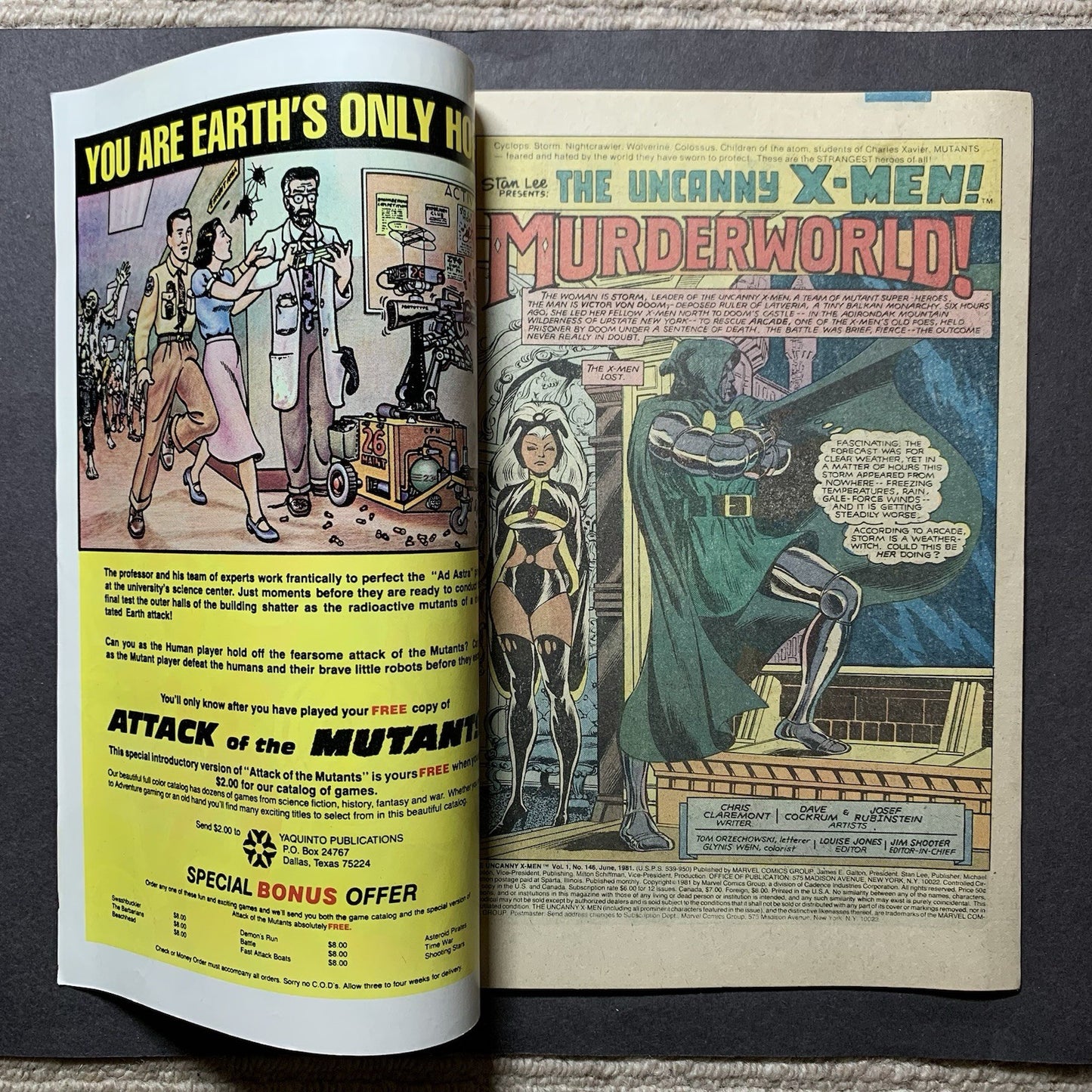 Uncanny x-men 146/ Bronze Age Marvel Comics 1981