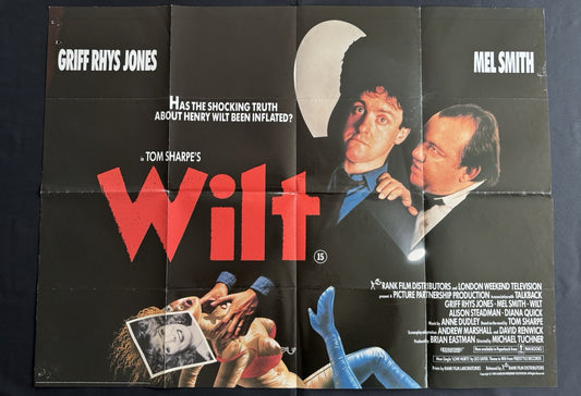 Wilt 1989 - Original UK Quad Cinema Poster - Mel Smith Tom Sharpe - Folded