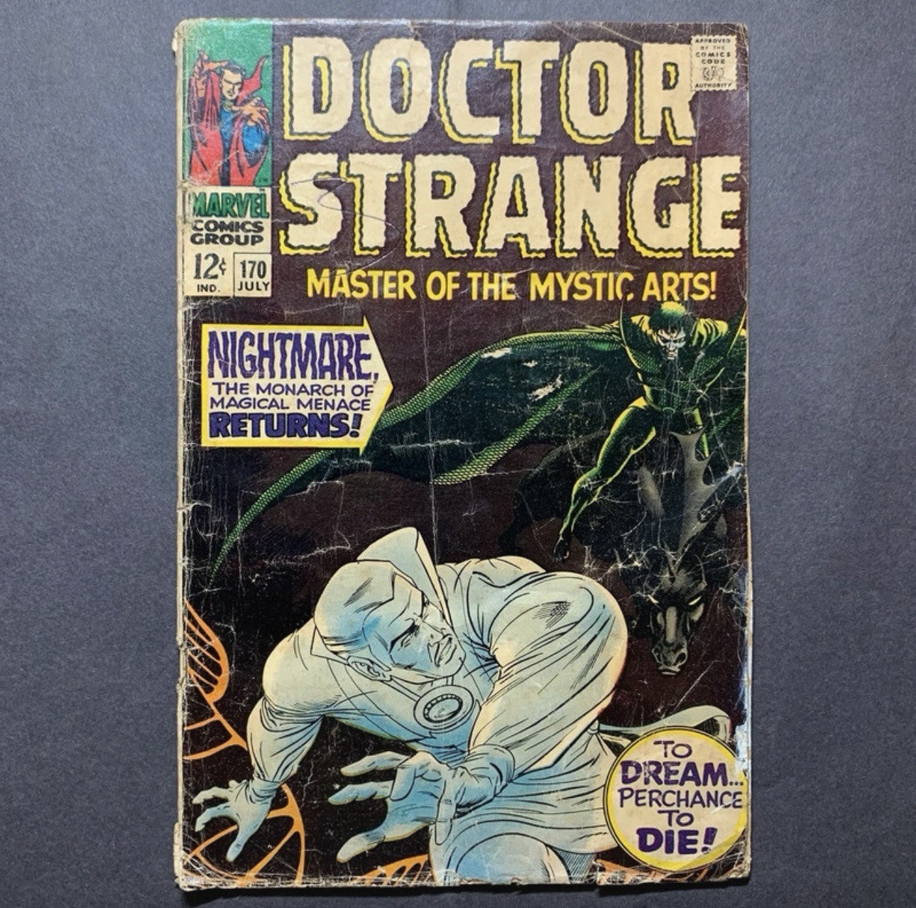 Doctor Strange 170/ 1st Cover App Of Nightmare - Silver Age Marvel Comics 1968