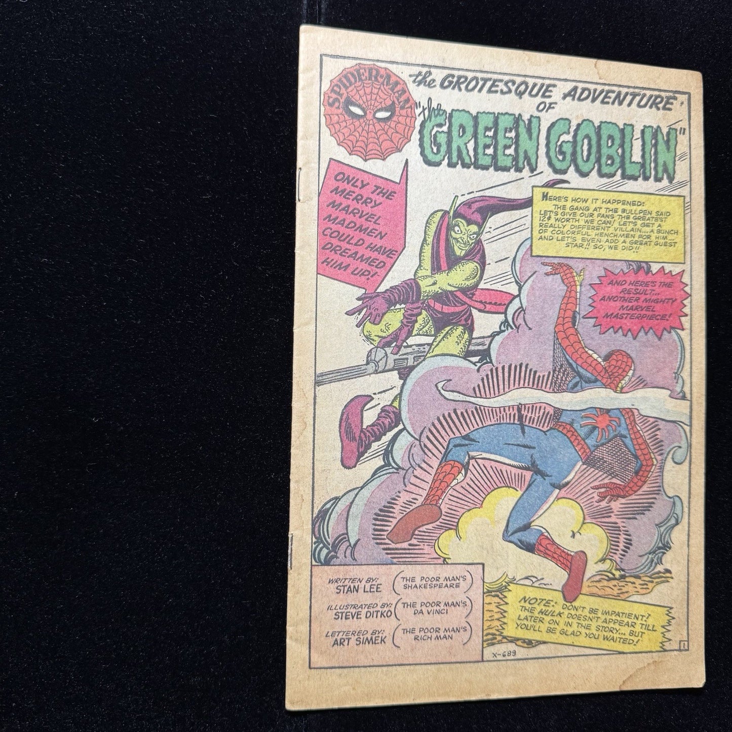 Amazing Spider-Man 14 - 1st App Of Green Goblin - Coverless - Silver Age 1964