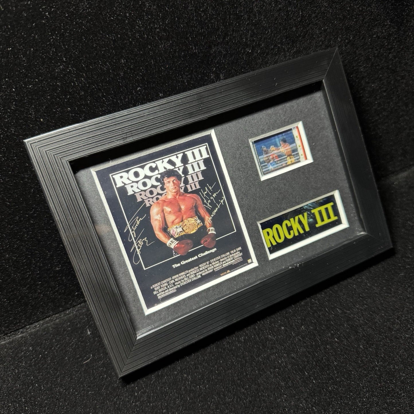 Rocky III Genuine Film Cell Framed - Sylvester Stallone Glass Fronted - Rocky 3