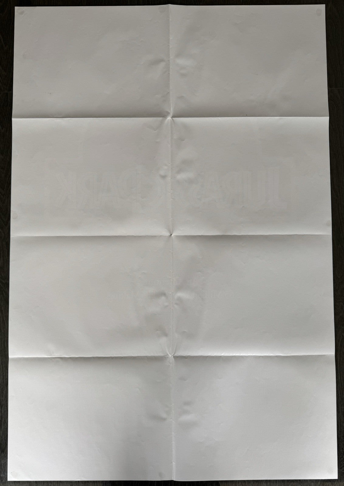 Jurassic Park 1993 - Original US One Sheet Movie Poster Steven Spielberg Folded