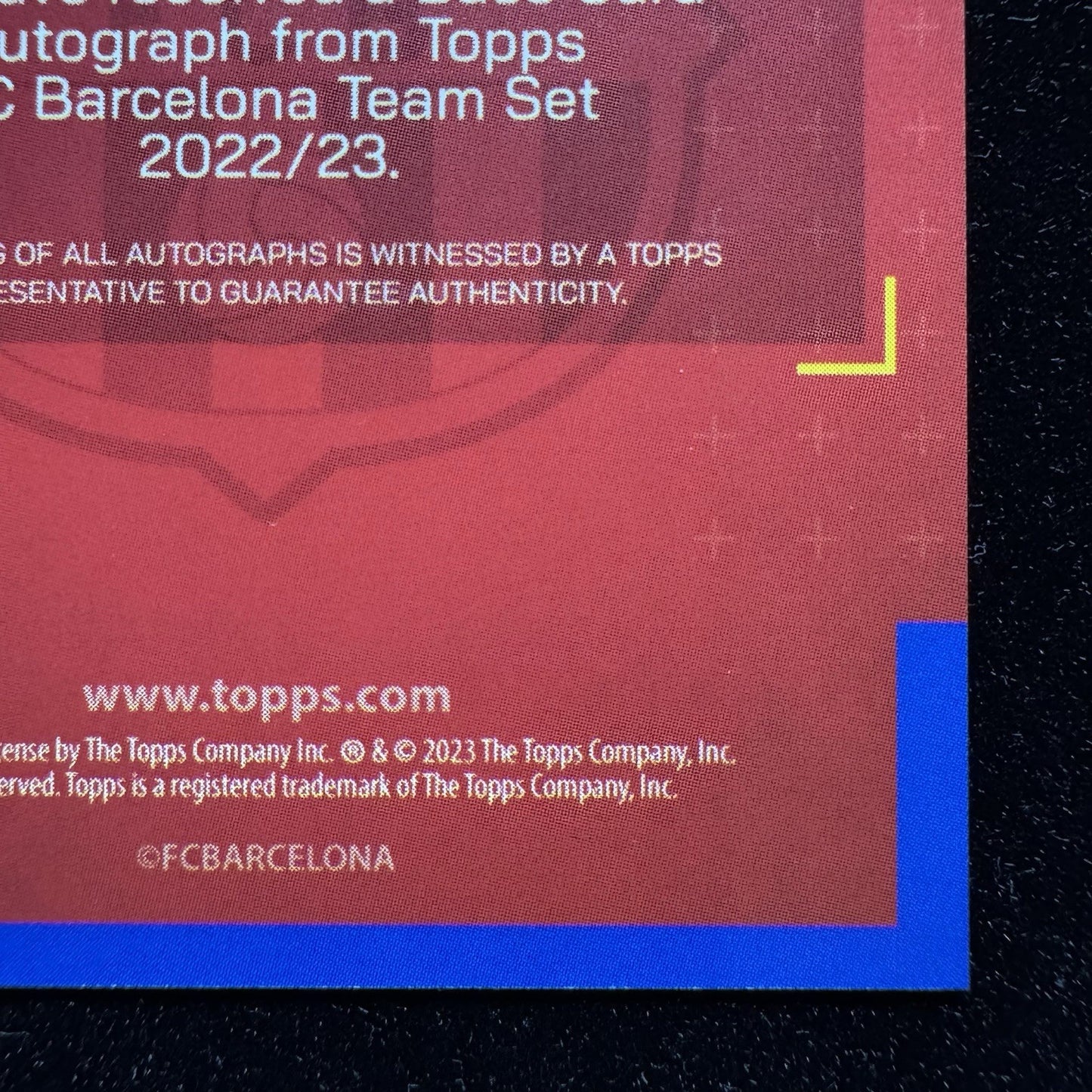 Alejandro Balde Auto AU-AB 2022-23 Topps FCBarcelona Autograph Card