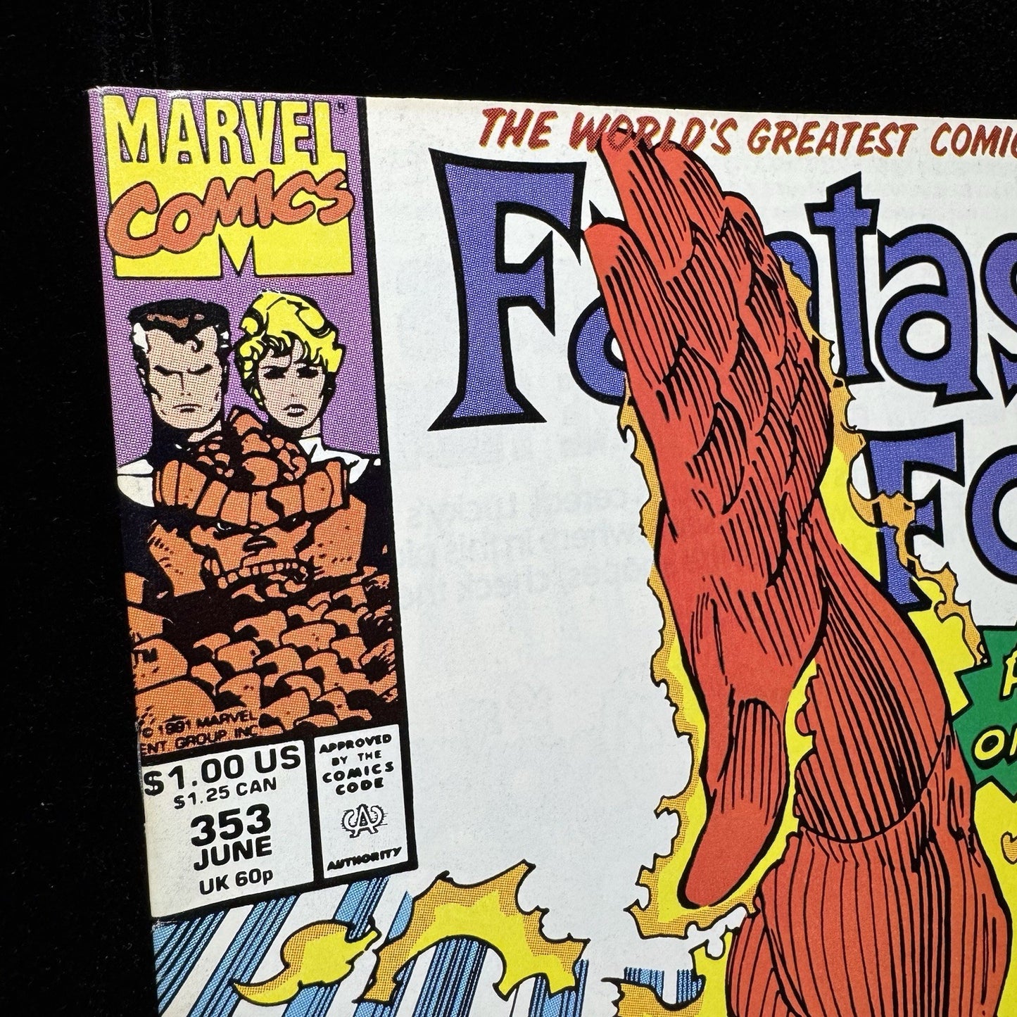 Fantastic Four 353 - 1st Appearance Of Mobius - Copper Age Marvel Comics 1991