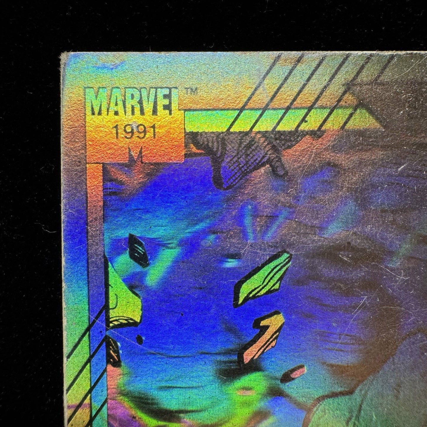 1991 Marvel Universe Hulk Hologram H-2 ImpelVintage Insert Card 90s Marvel
