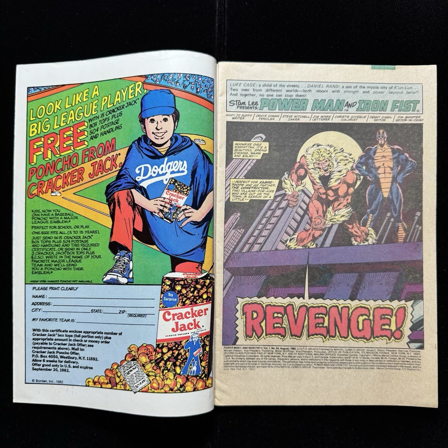 Power Man And Iron Fist 84 - 2nd Cover App Sabretooth - Bronze Age Marvel 1982