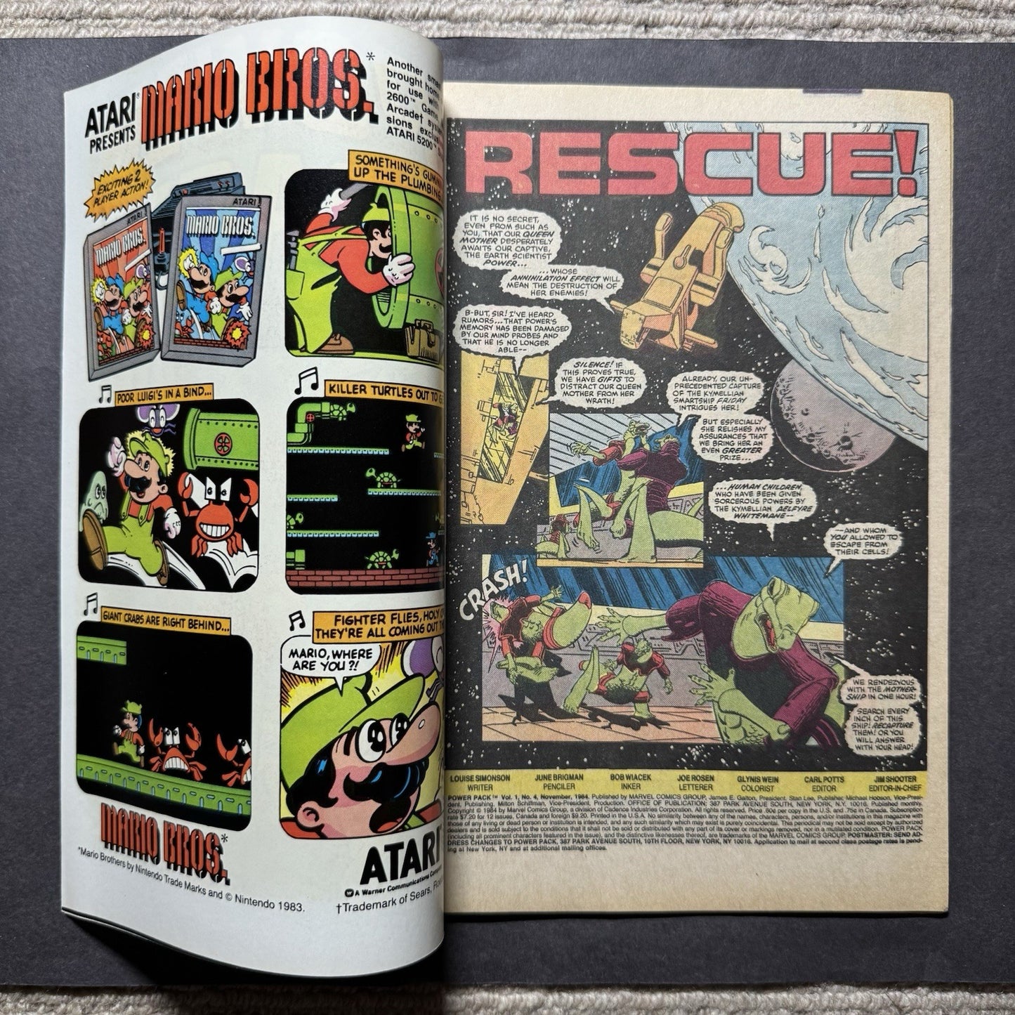 Power Pack 4 - Copper Age Marvel Comics 1984