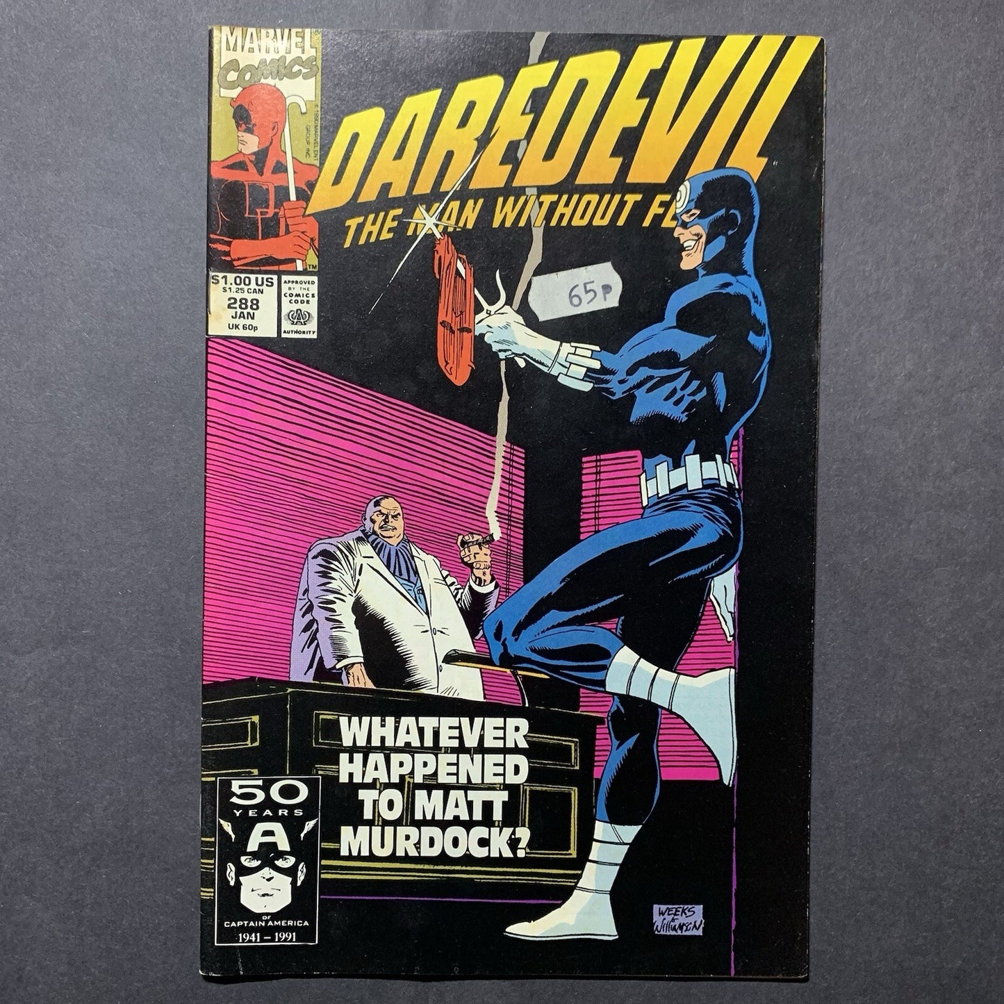 Daredevil 288/ Copper Age Marvel Comics 1991