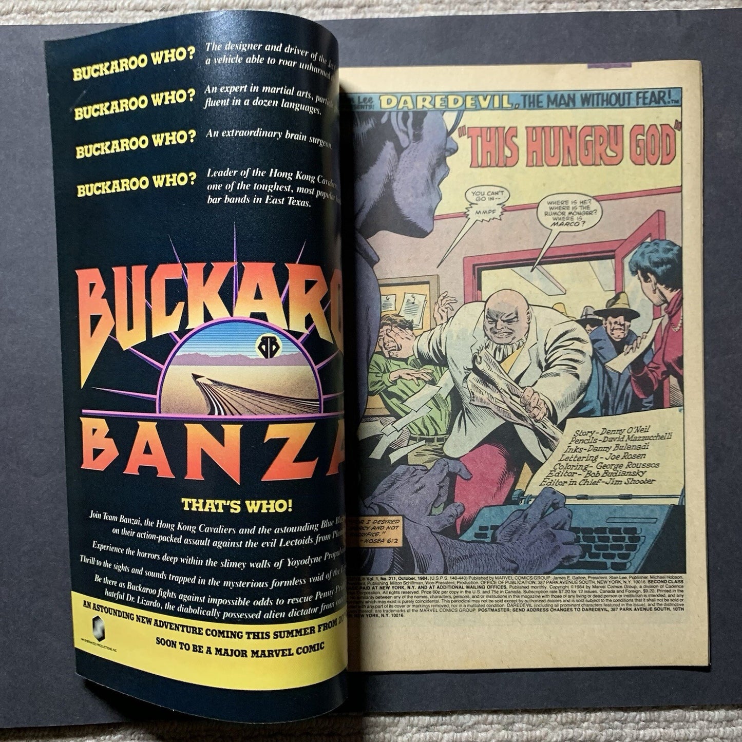 Daredevil 211/ Copper Age Marvel Comics 1984