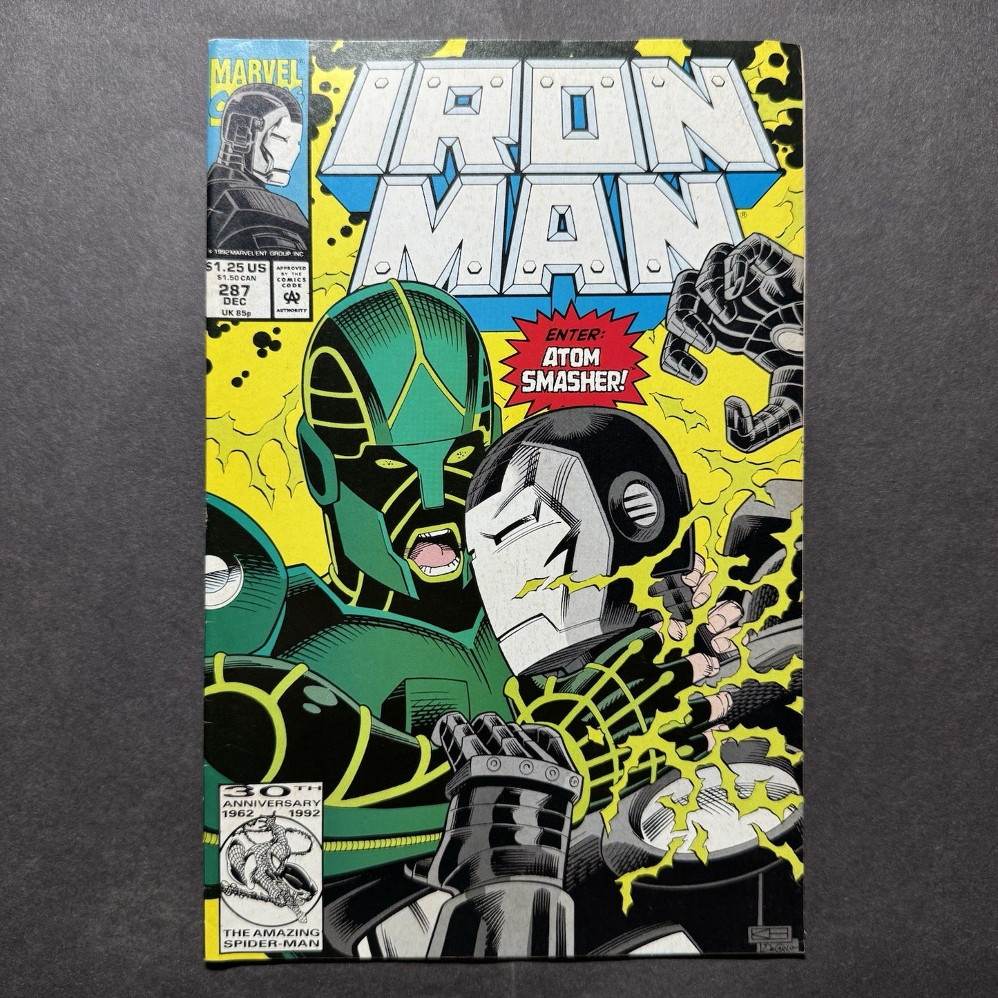 Iron Man 187 - 1st Appearance Of Atom Smasher - Modern Age Marvel Comics 1992