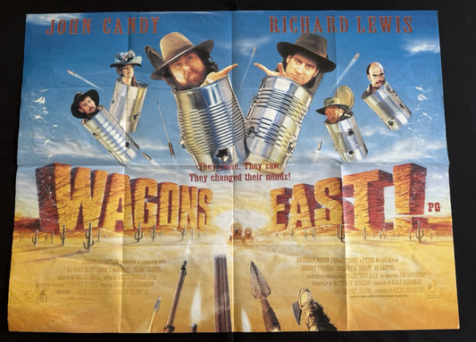 Wagons East 1994 Original UK Quad Poster John Candy - Western Comedy - Folded