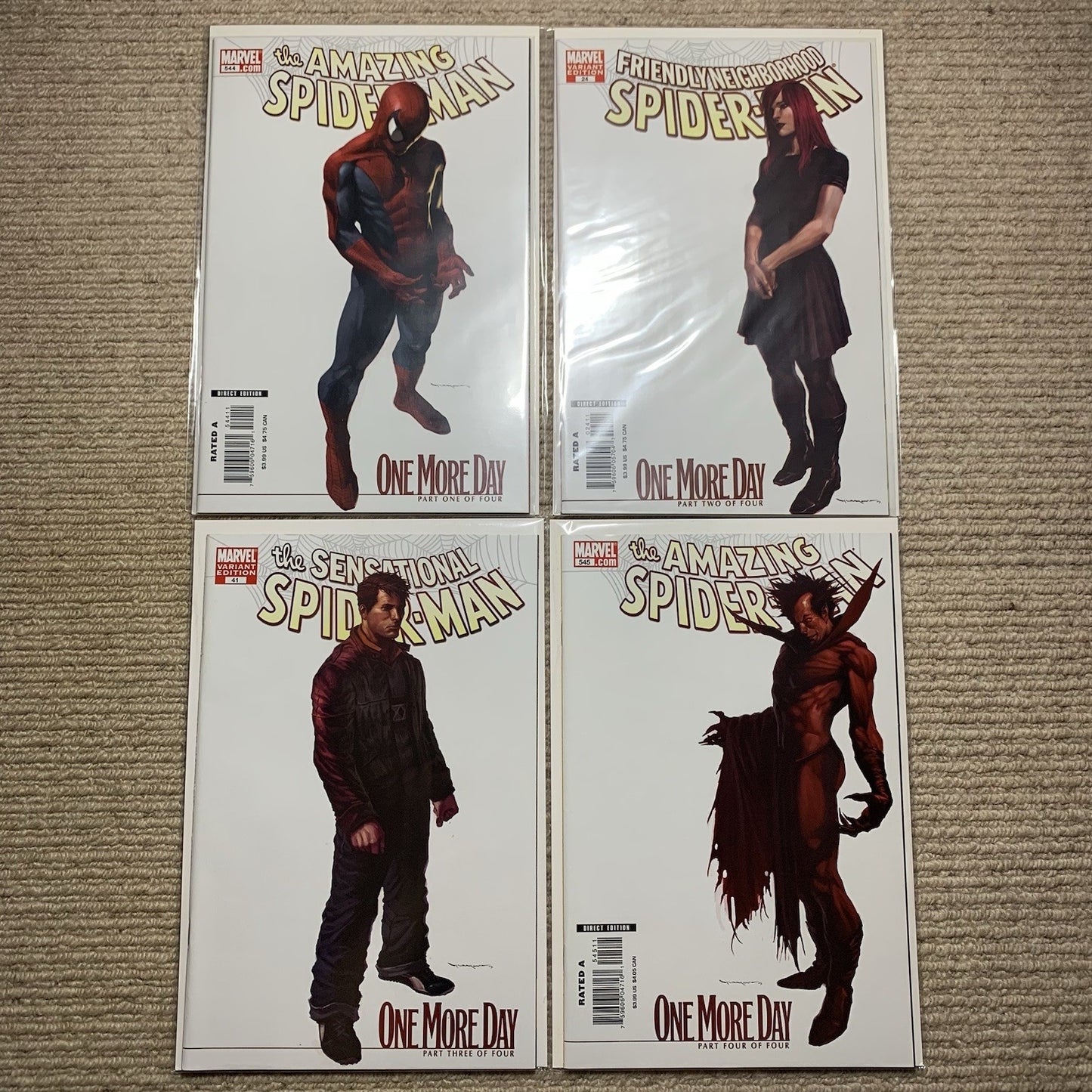 Spider-Man One More Day Marko Djurdjevic Variant Full Set/ Marvel Comics 2007