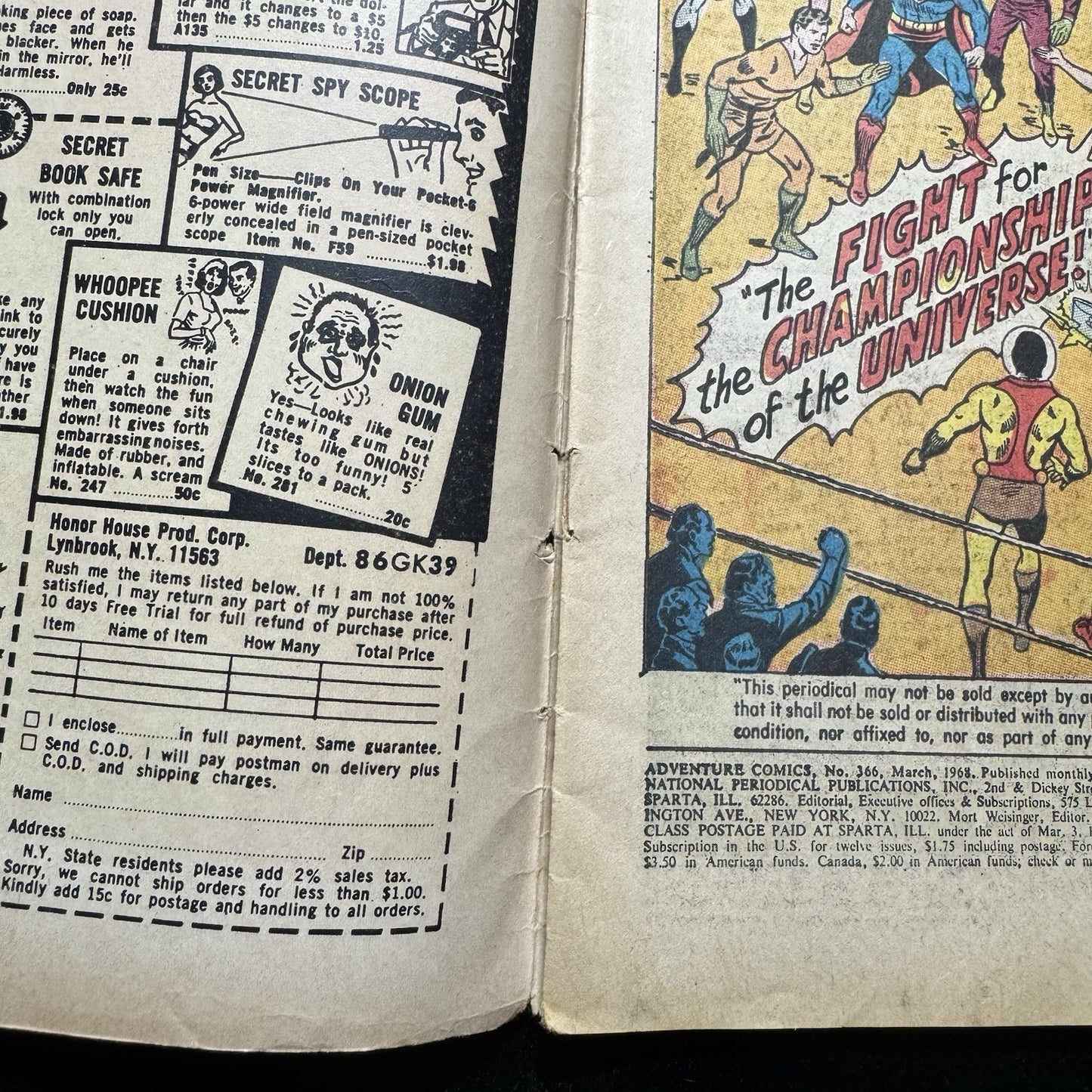 Adventure Comics 366 - Silver Age Dc Comics 1966
