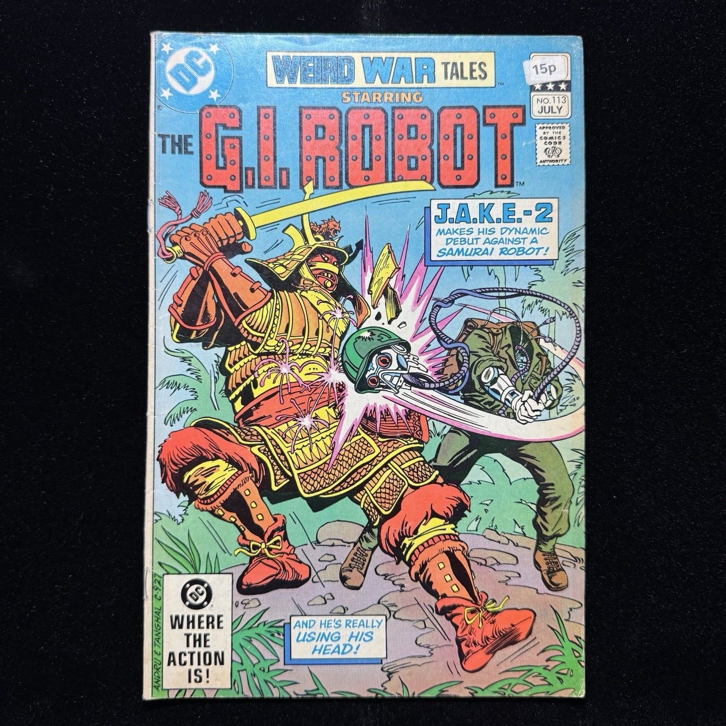Weird War Tales 113 - 1st App Of G.I. Robot J.A.K.E. - Bronze Age Dc Comics 1982