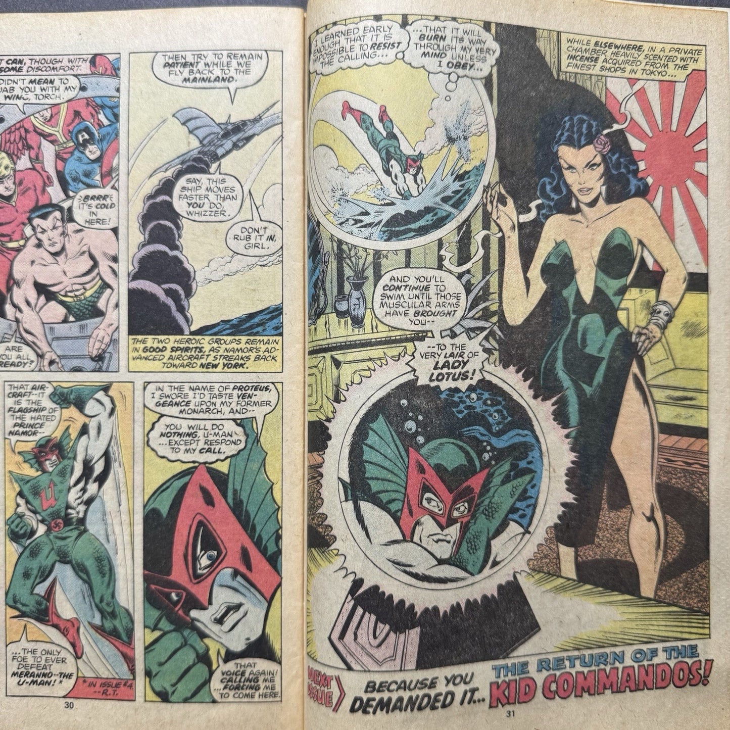 Invaders 37 - 1st Cameo Appearance Of Lady Lotus - Bronze Age Marvel Comics 1979