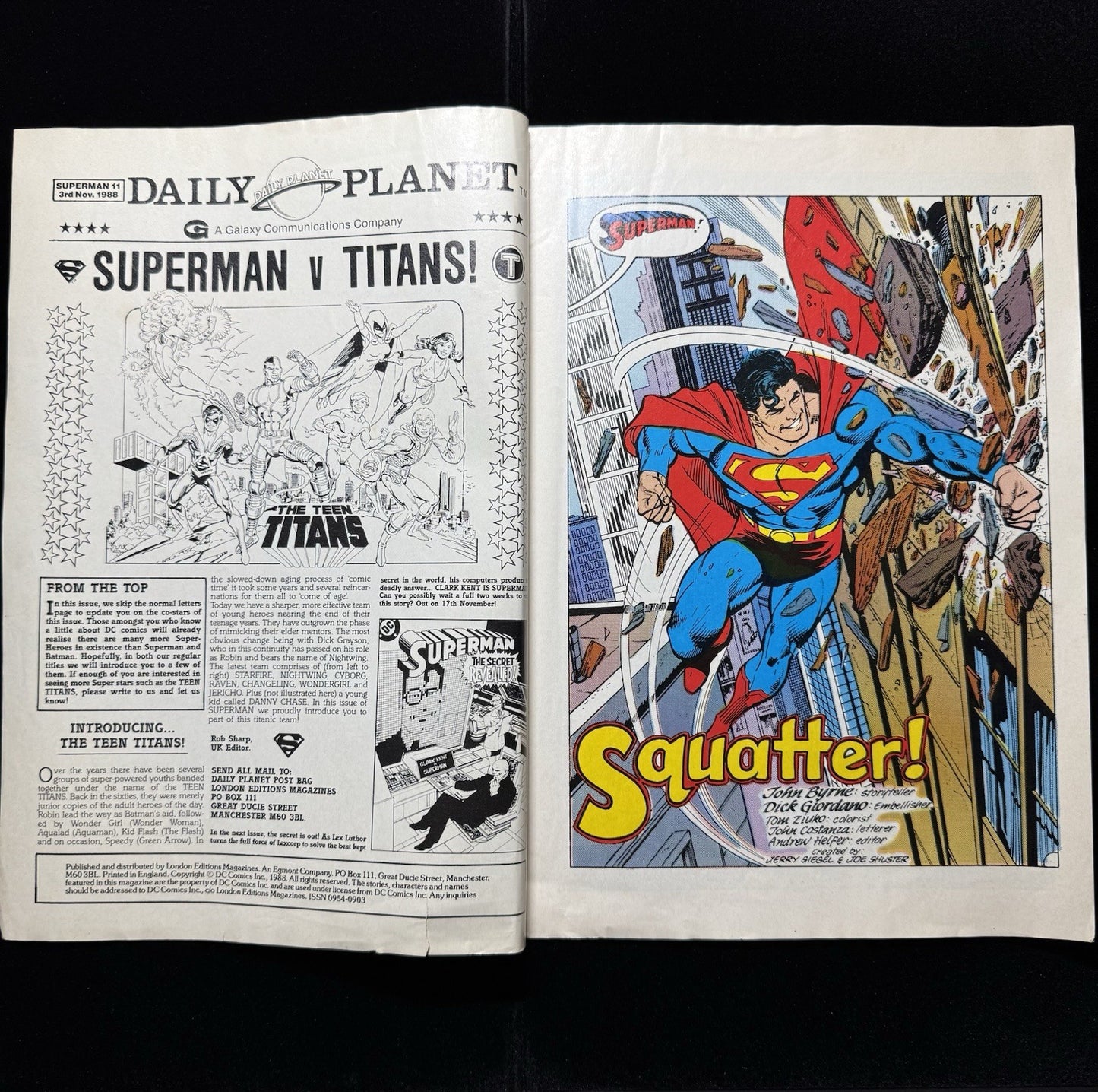 Superman 11 - Copper Age Dc Comics 1988