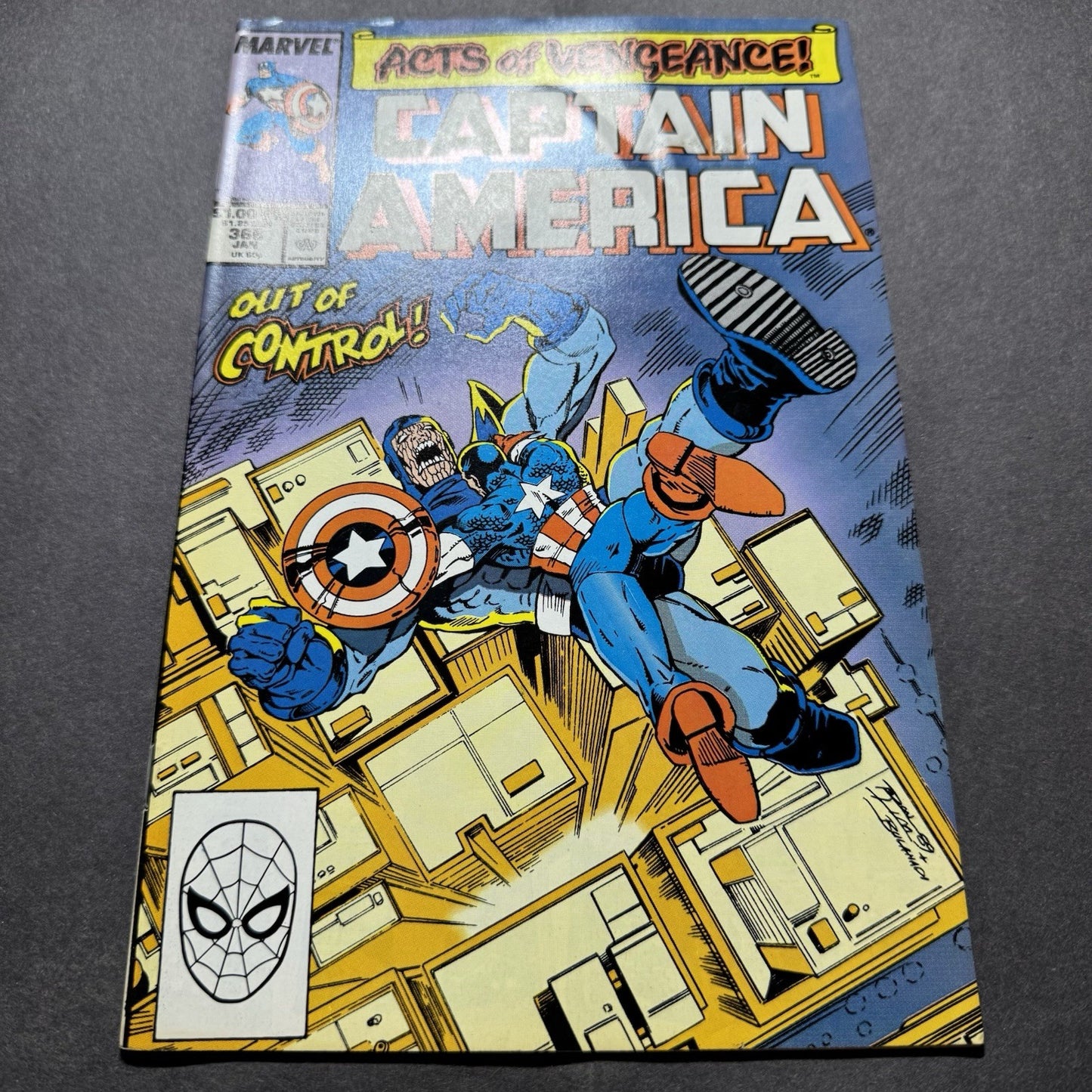 Captain America 366 - Copper Age Marvel Comics 1990