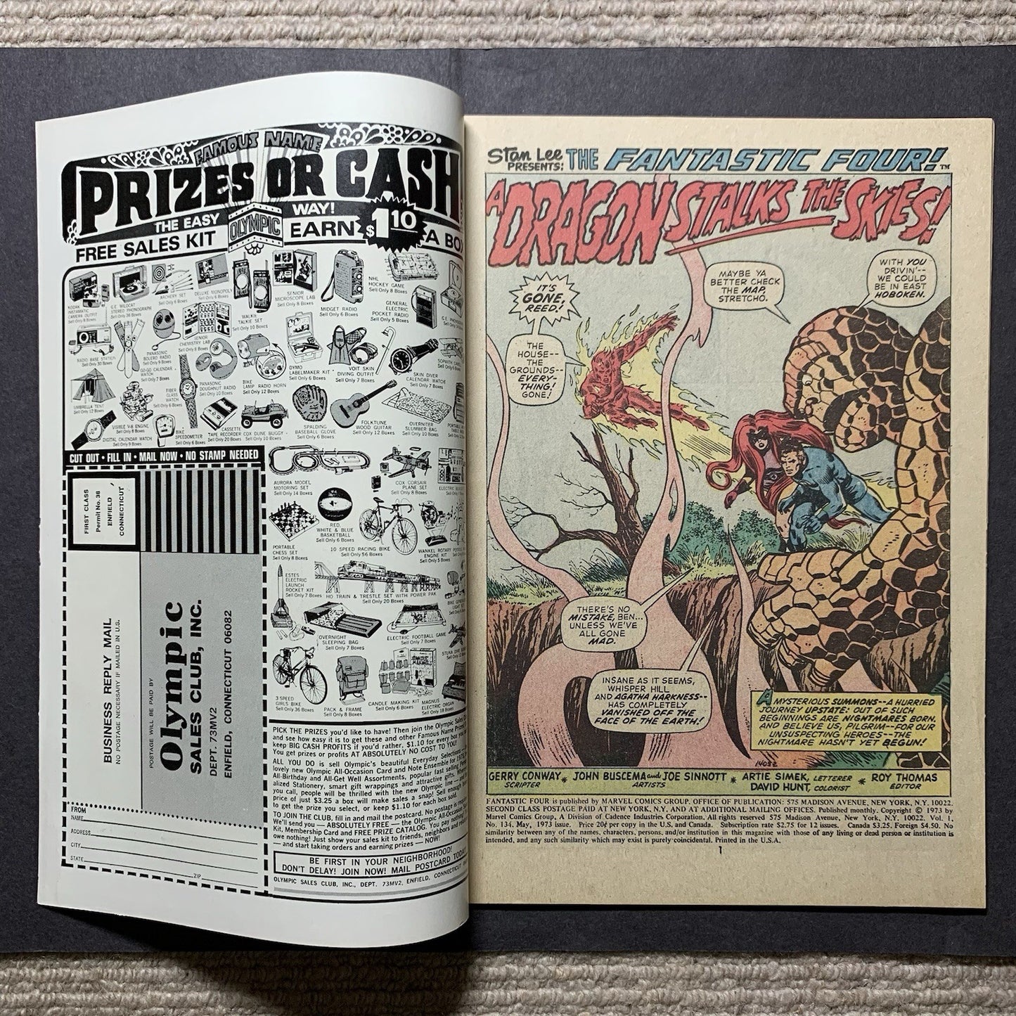 Fantastic Four 134/ Bronze Age Marvel Comics 1973/ High Grade