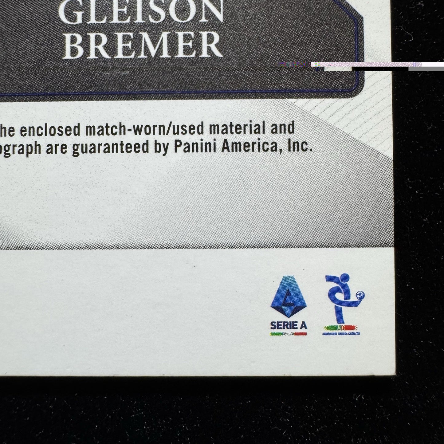 Gleison Bremer Match Worn Patch Auto Panini Chronicles Juventus Numbered  /139