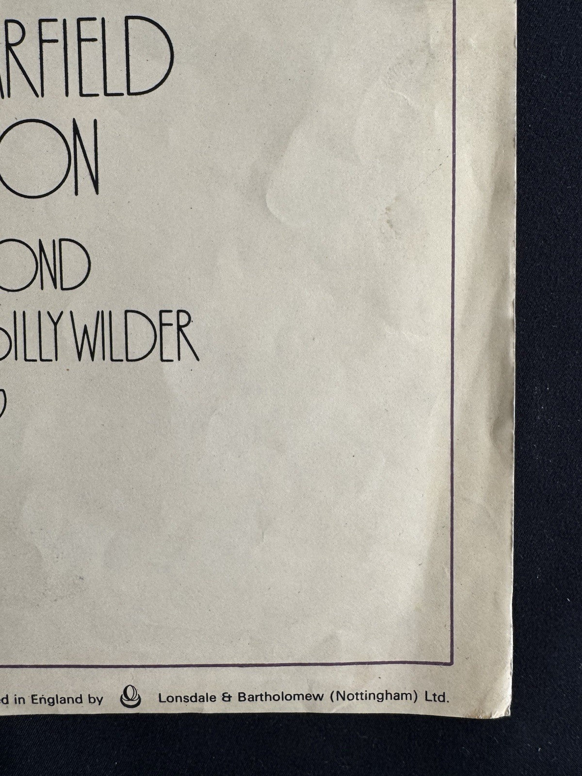 The Front Page 1974 - Original UK Quad Cinema Poster - Billy Wilder - Folded