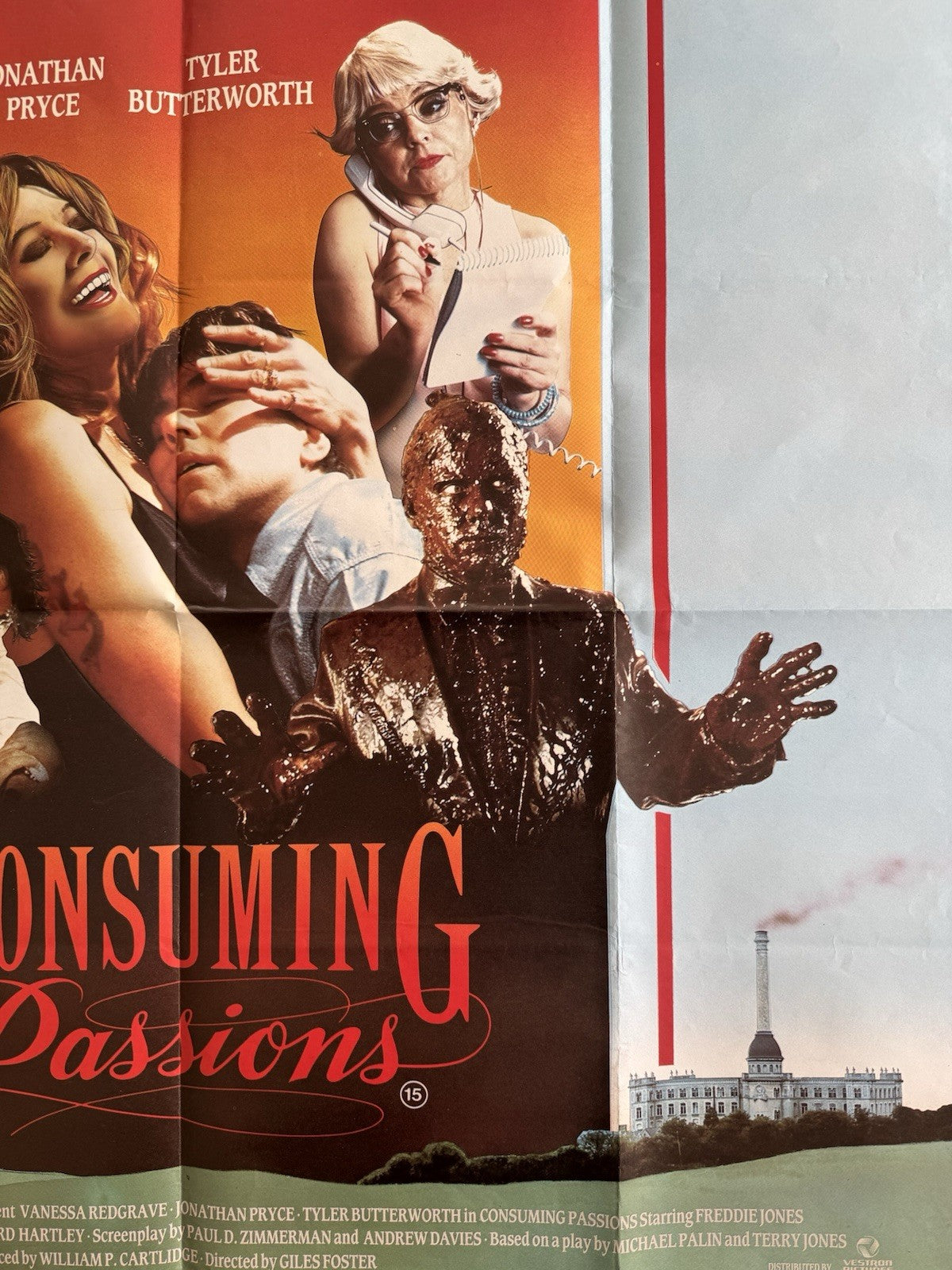 Consuming Passions 1988 Original UK Quad Movie Poster - Jonathan Pryce - Folded