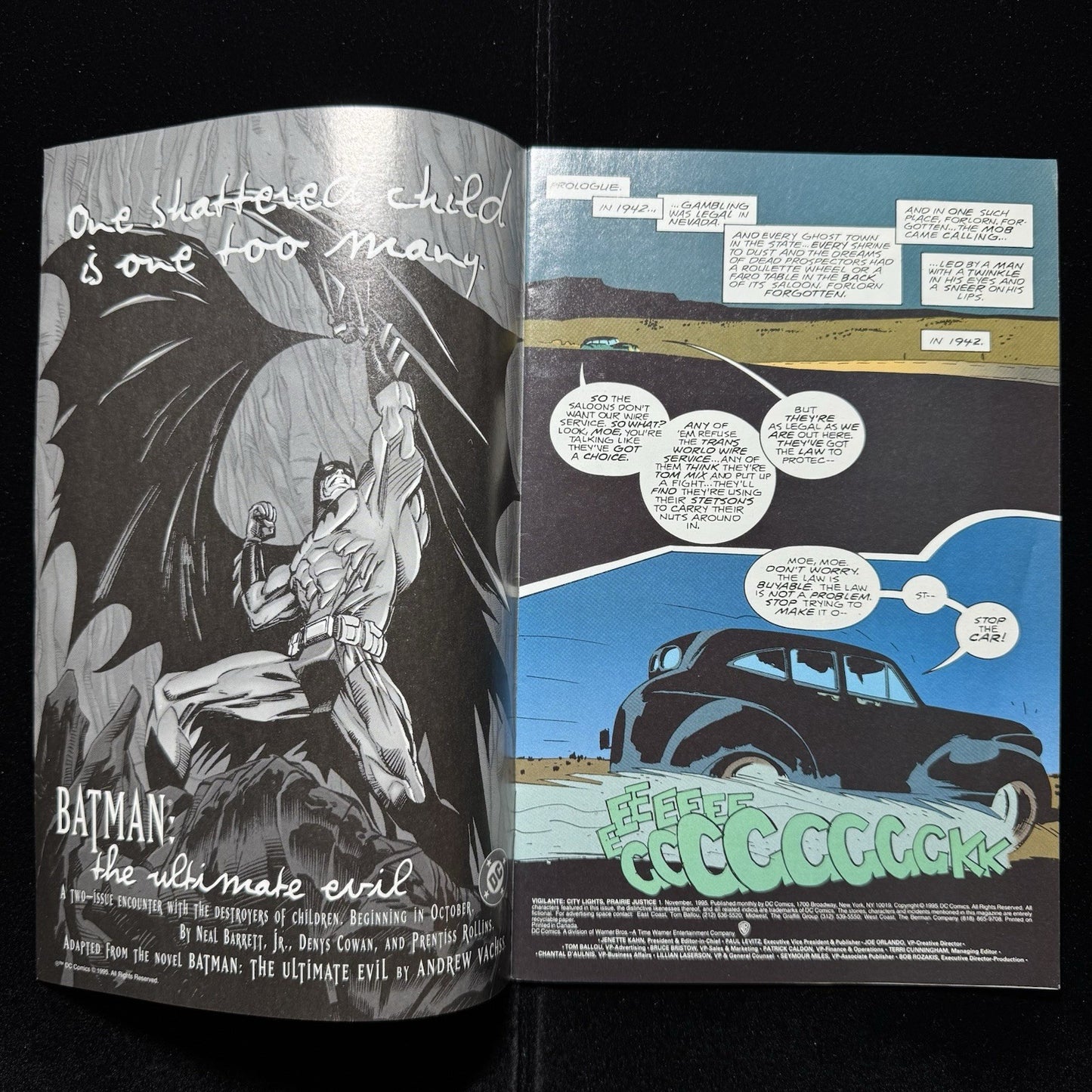 Vigilante: City Lights Prairie Justice 1 - Modern Age Dc Comics 1995