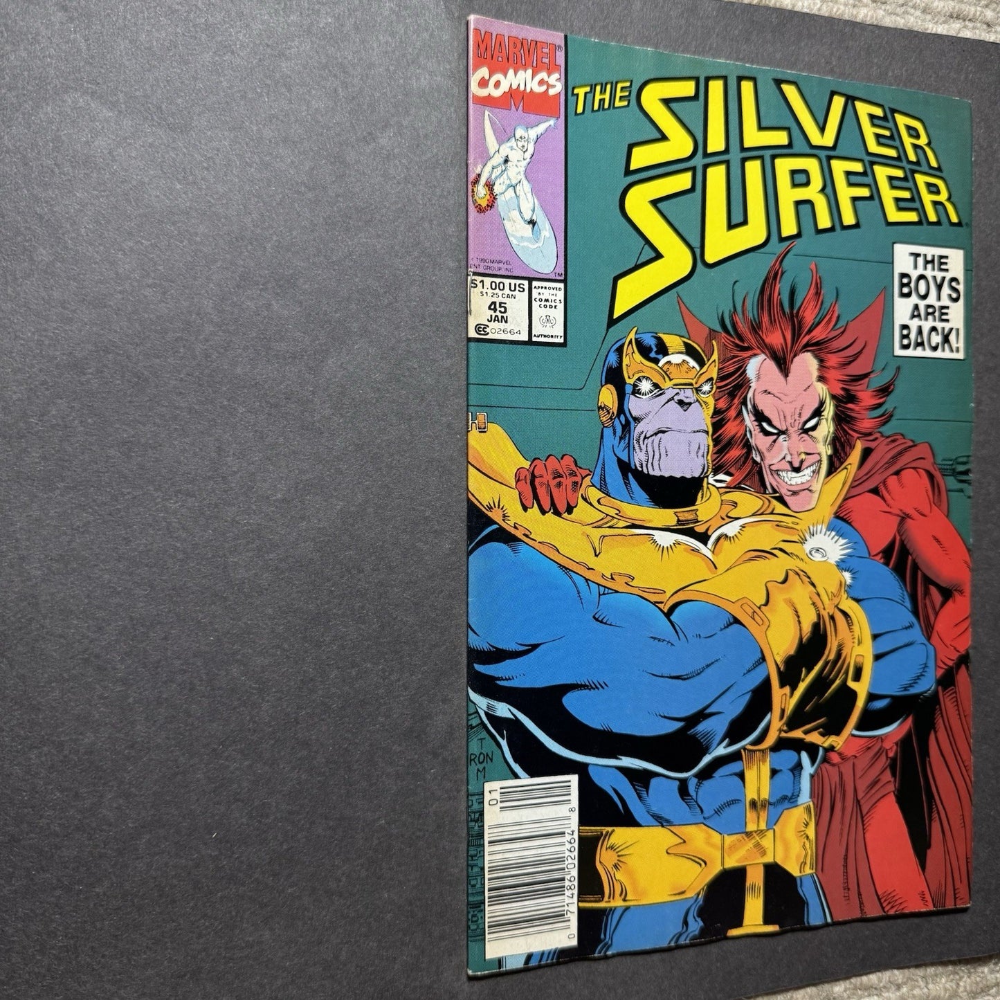 Silver Surfer 45 - Newsstand Edition - Copper Age Marvel Comics 1991