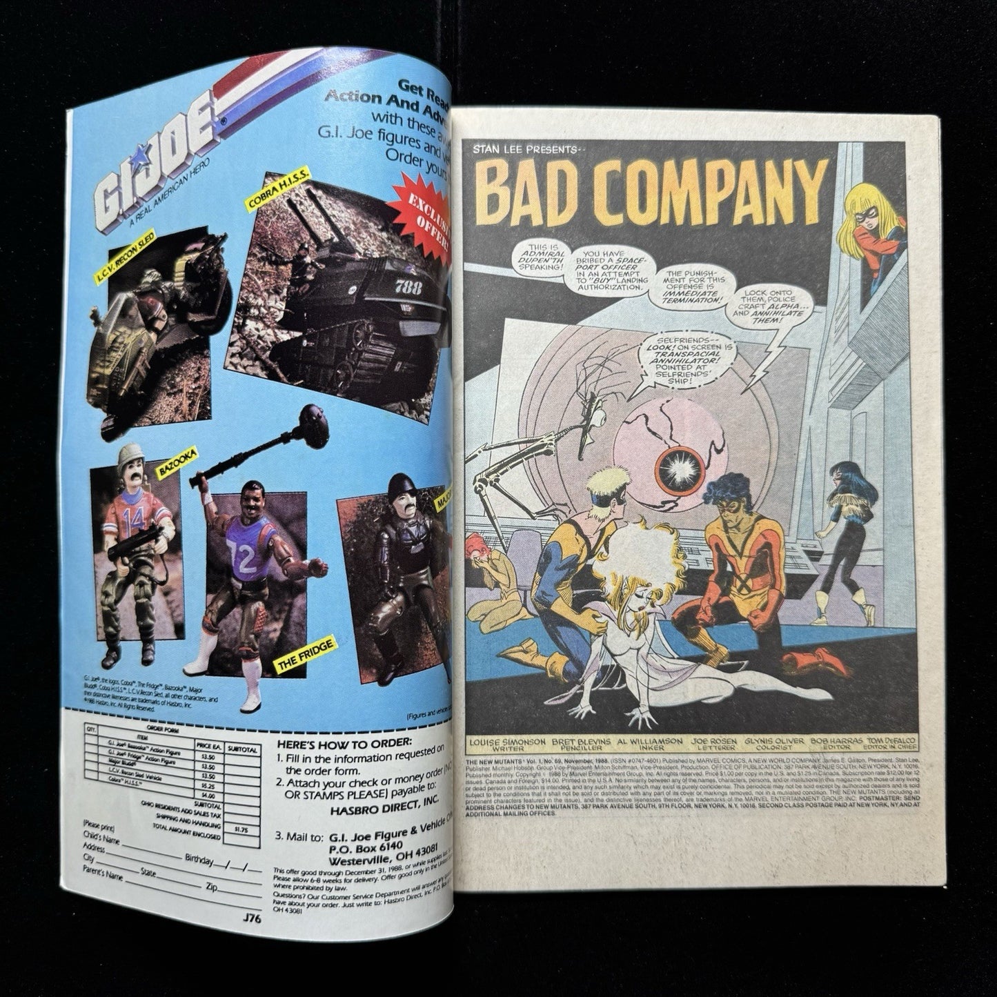 New Mutants 69 - Copper Age Marvel Comics 1988